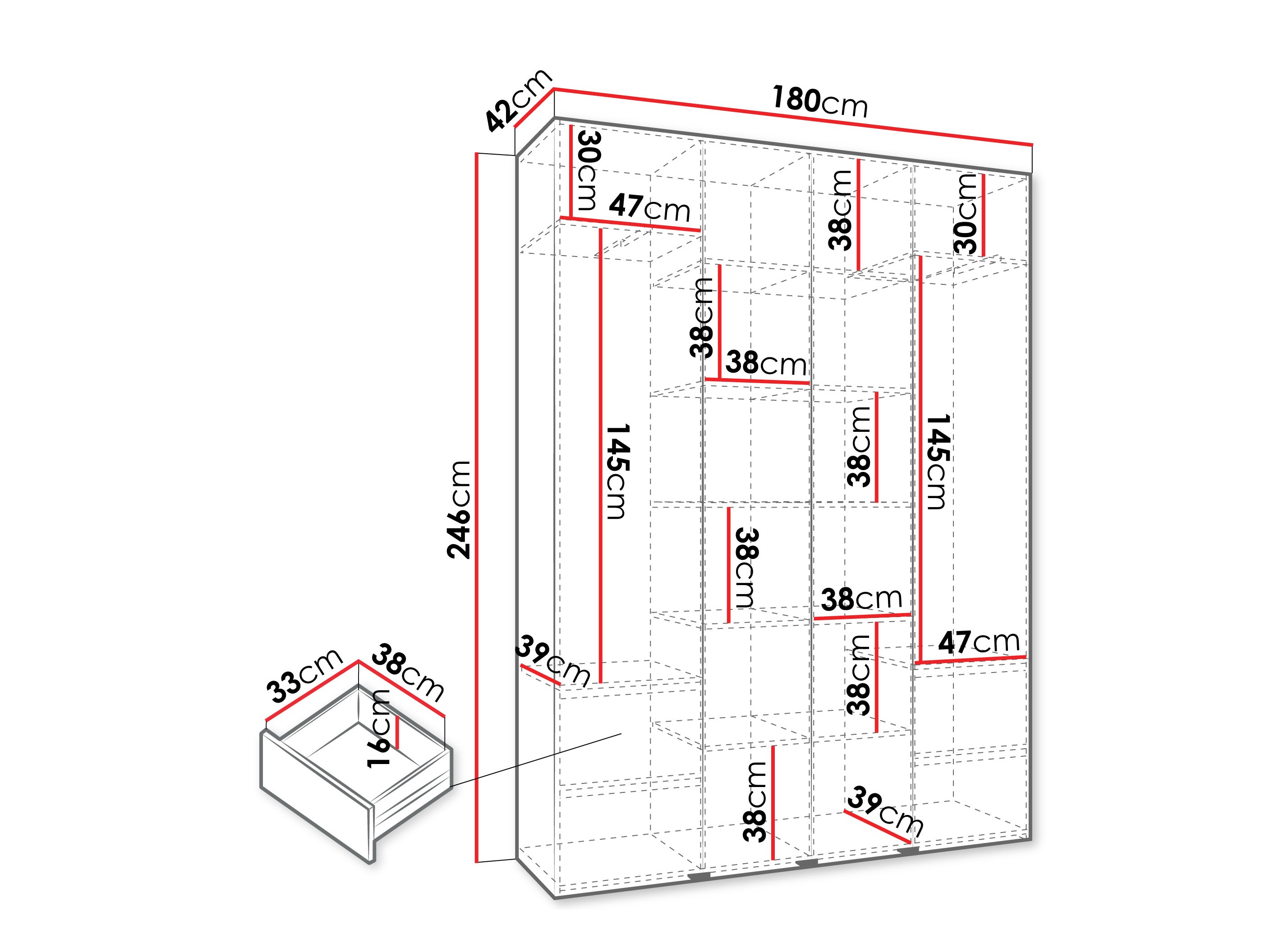 Riidekapp Hartford 564 (Kašmiir)