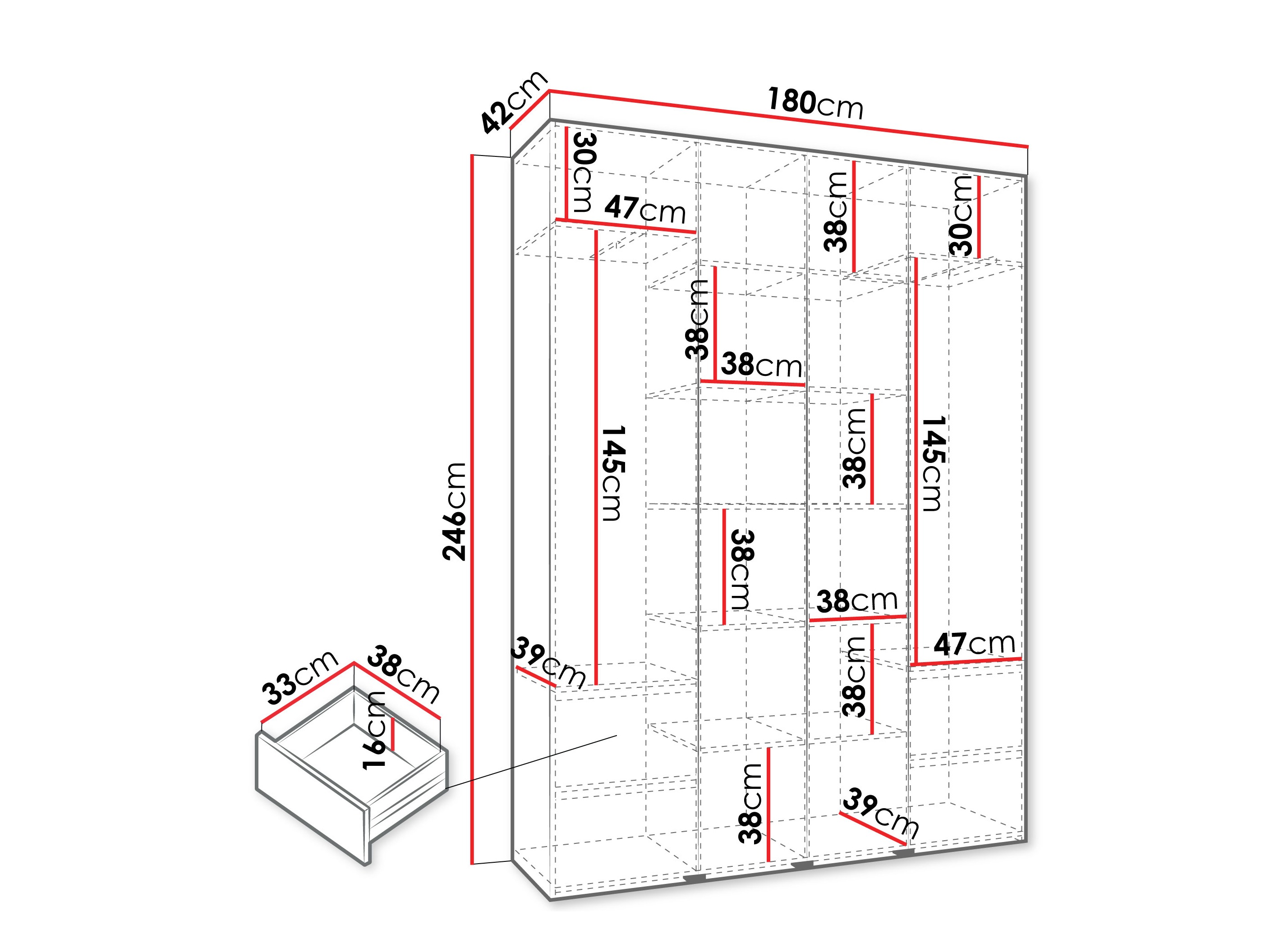 Riidekapp Hartford 564 (Kašmiir)