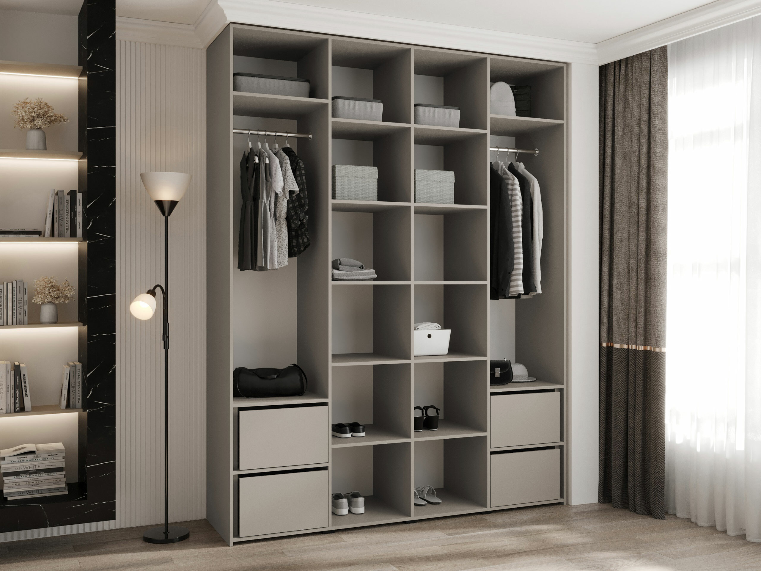 Riidekapp Hartford 564 (Valge)