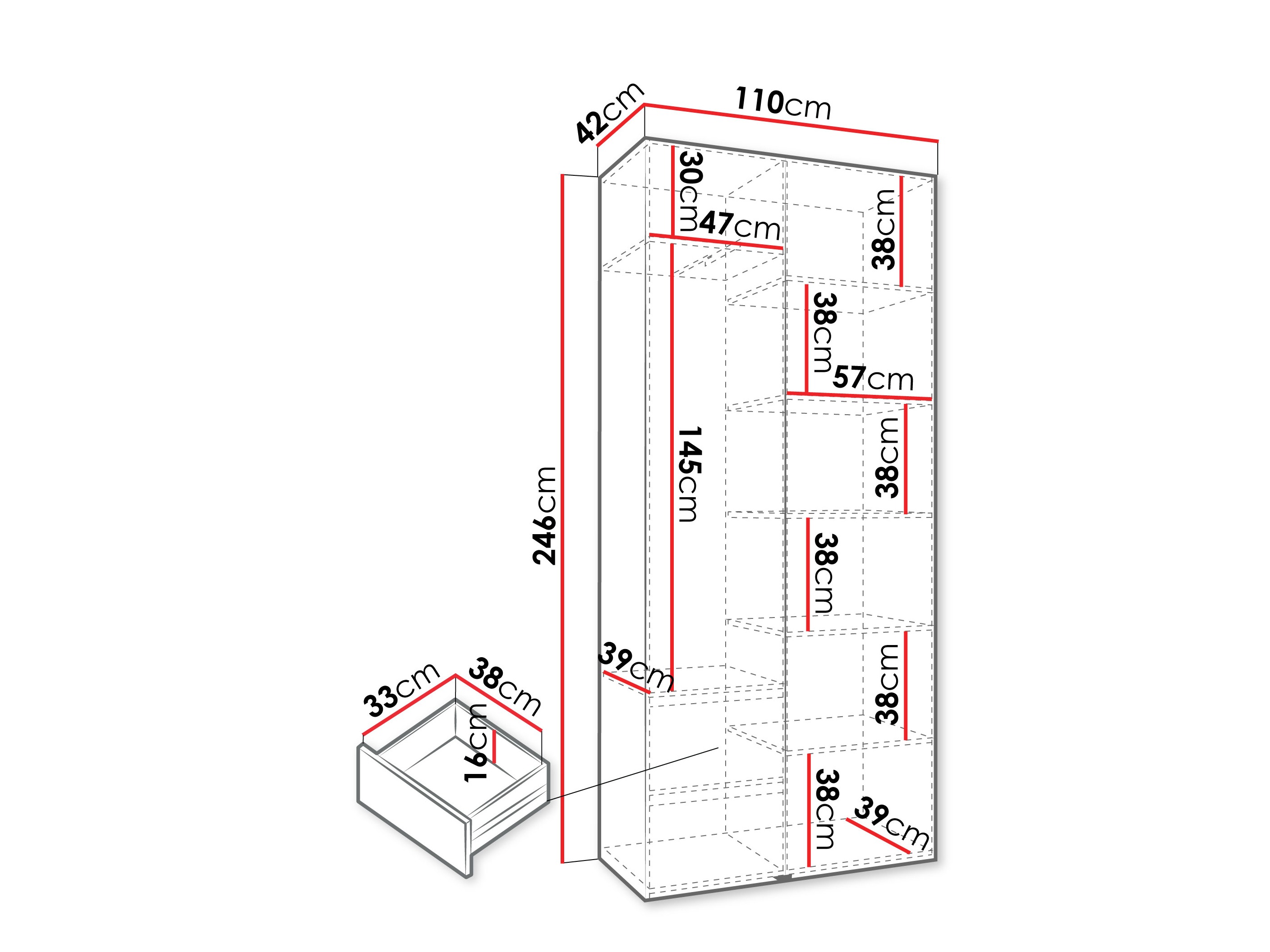 Riidekapp Hartford 569 (Kašmiir)