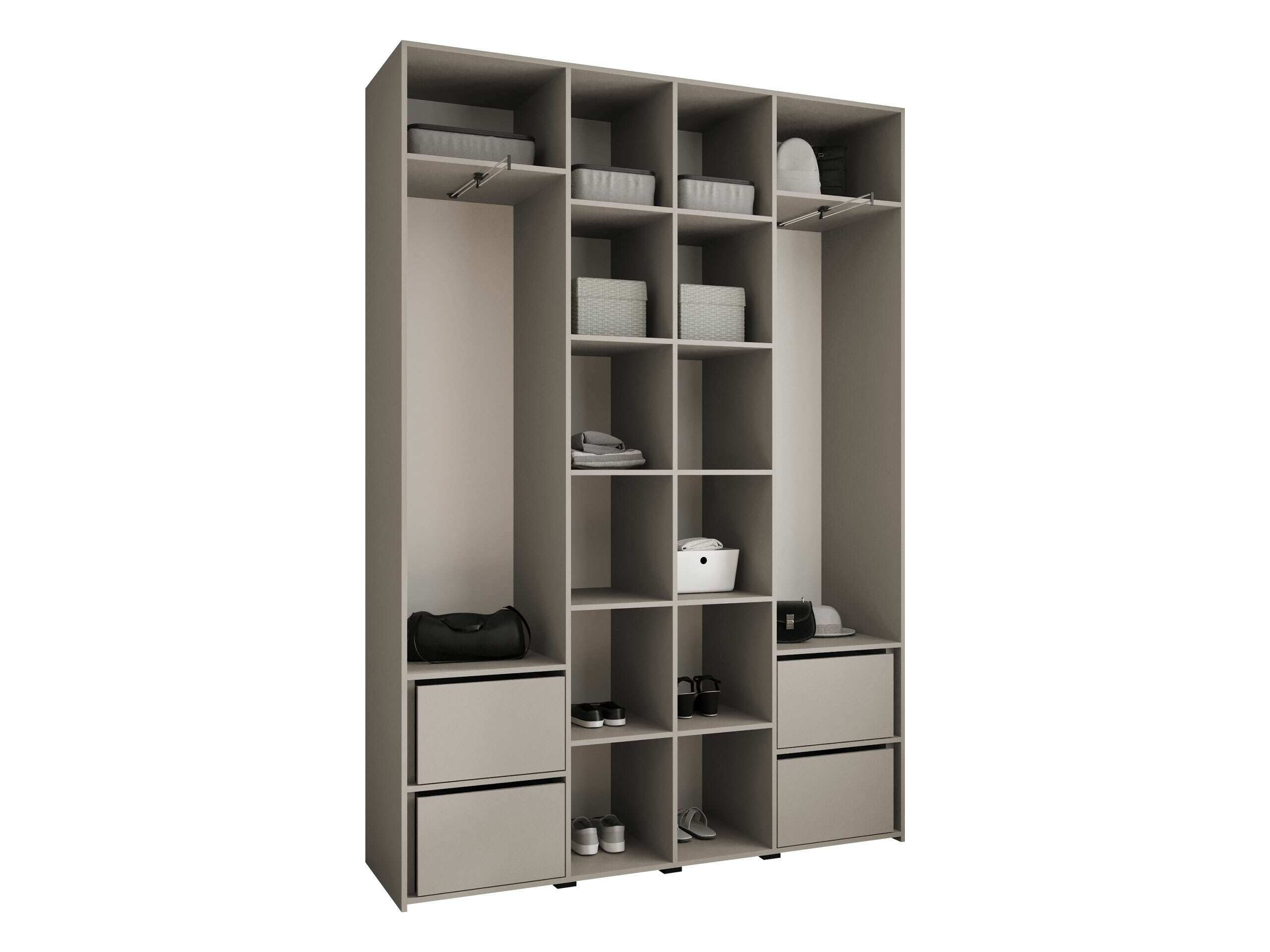 Riidekapp Hartford 570 (Valge)