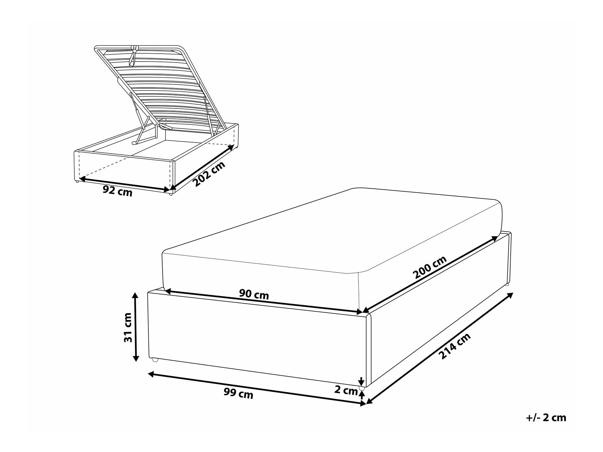 Voodi Berwyn 1567 (Beež)
