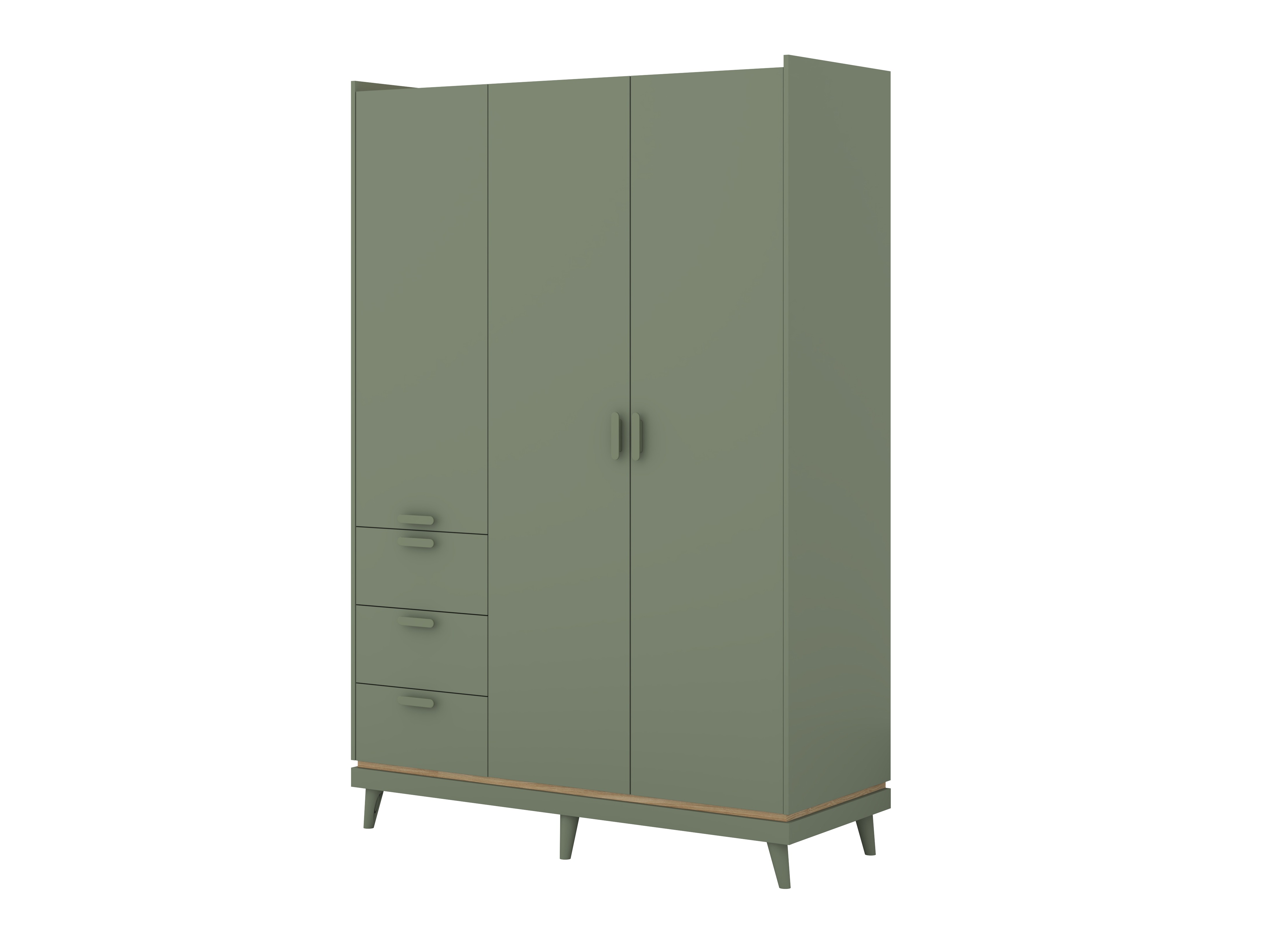 Riidekapp Fertalu 100 (Roheline + Tamm)