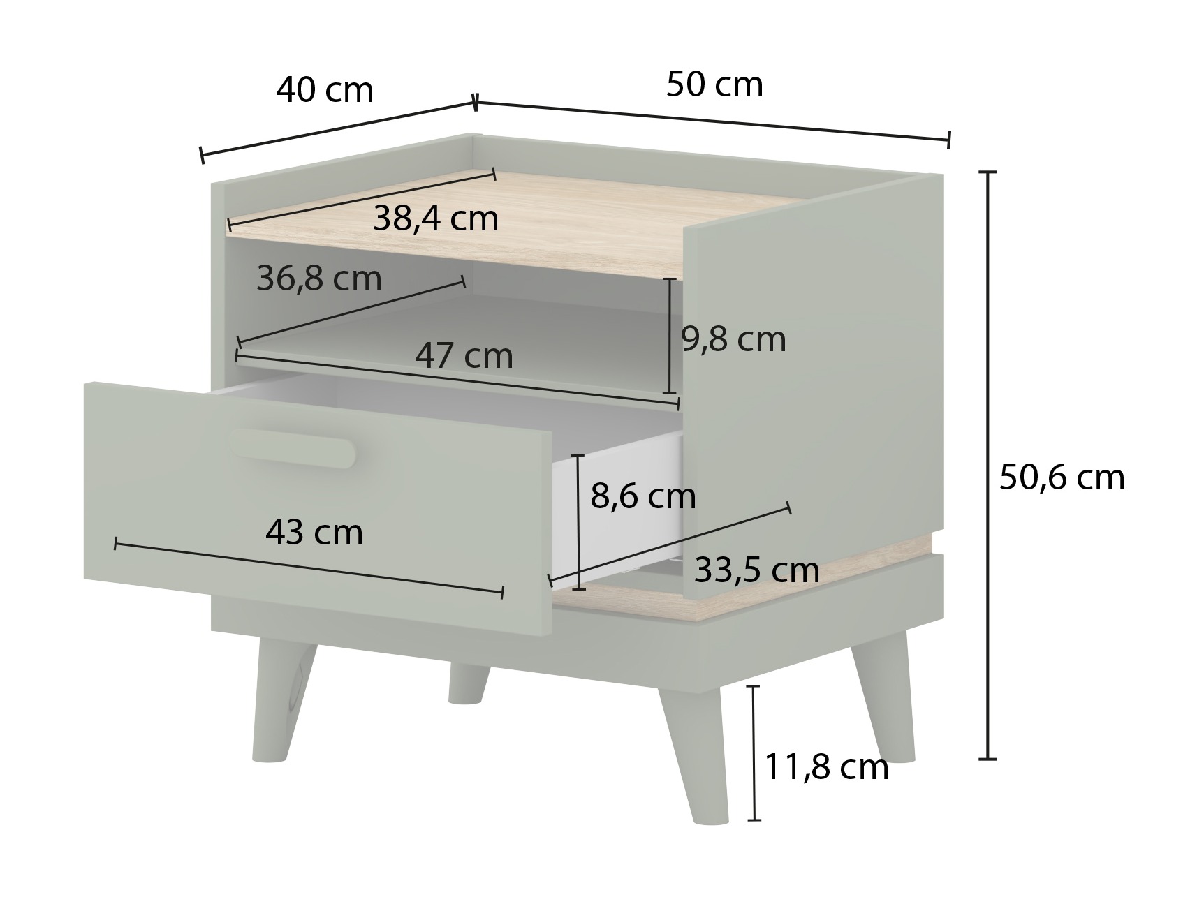 Öökapp Fertalu 102 (Roheline + Tamm)