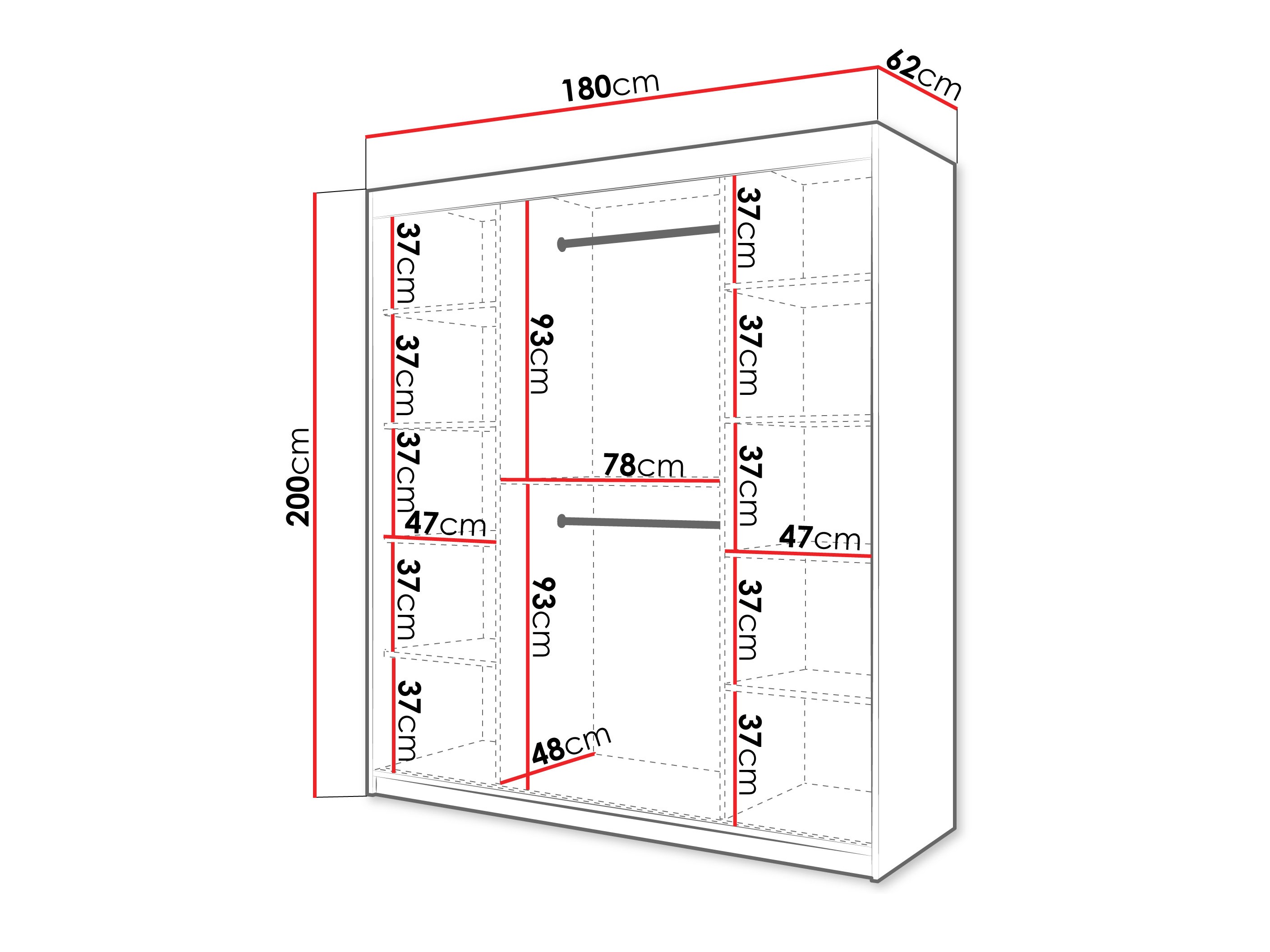 Riidekapp Hartford 578 (Must)