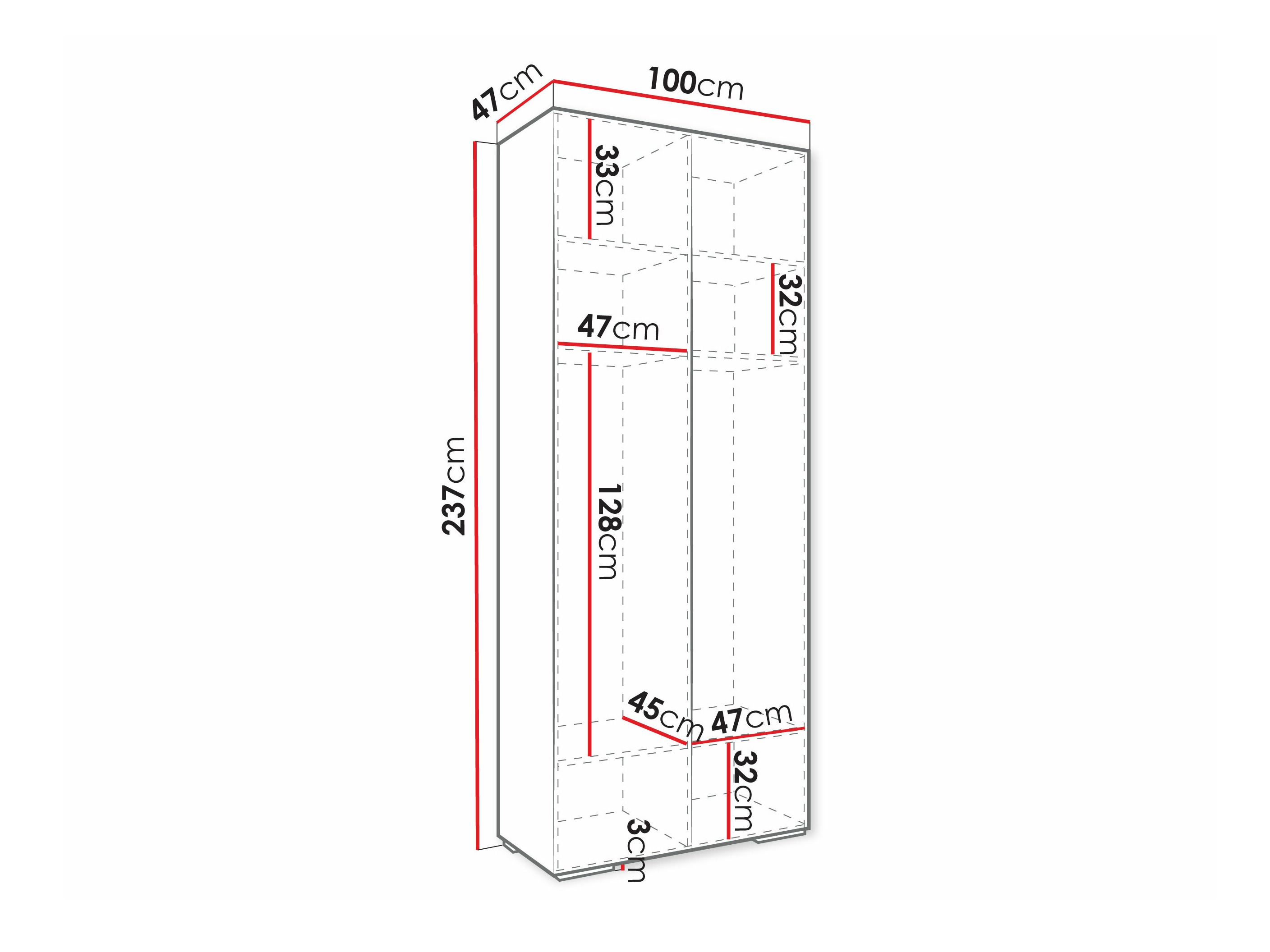 Riidekapp Hartford 405 (Must)