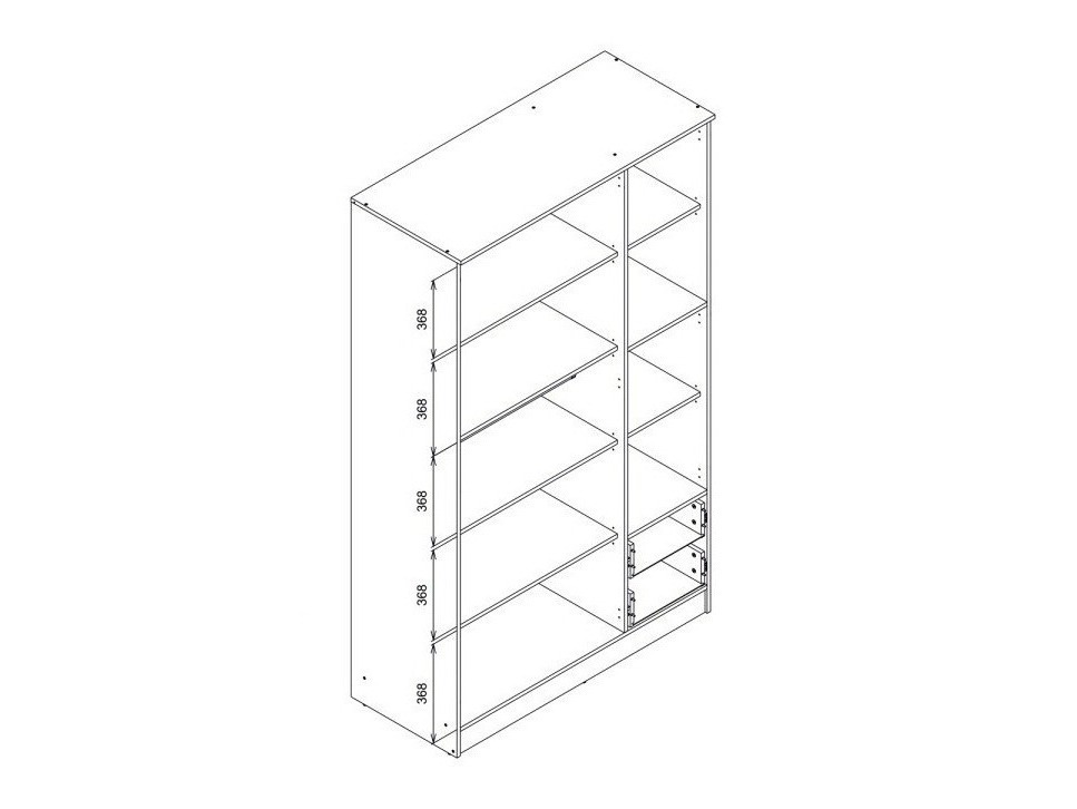 Riidekapp Orlando 222 (Valge)