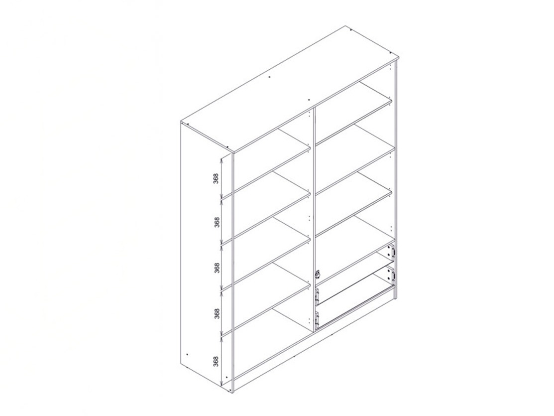 Riidekapp Orlando 223 (Valge)