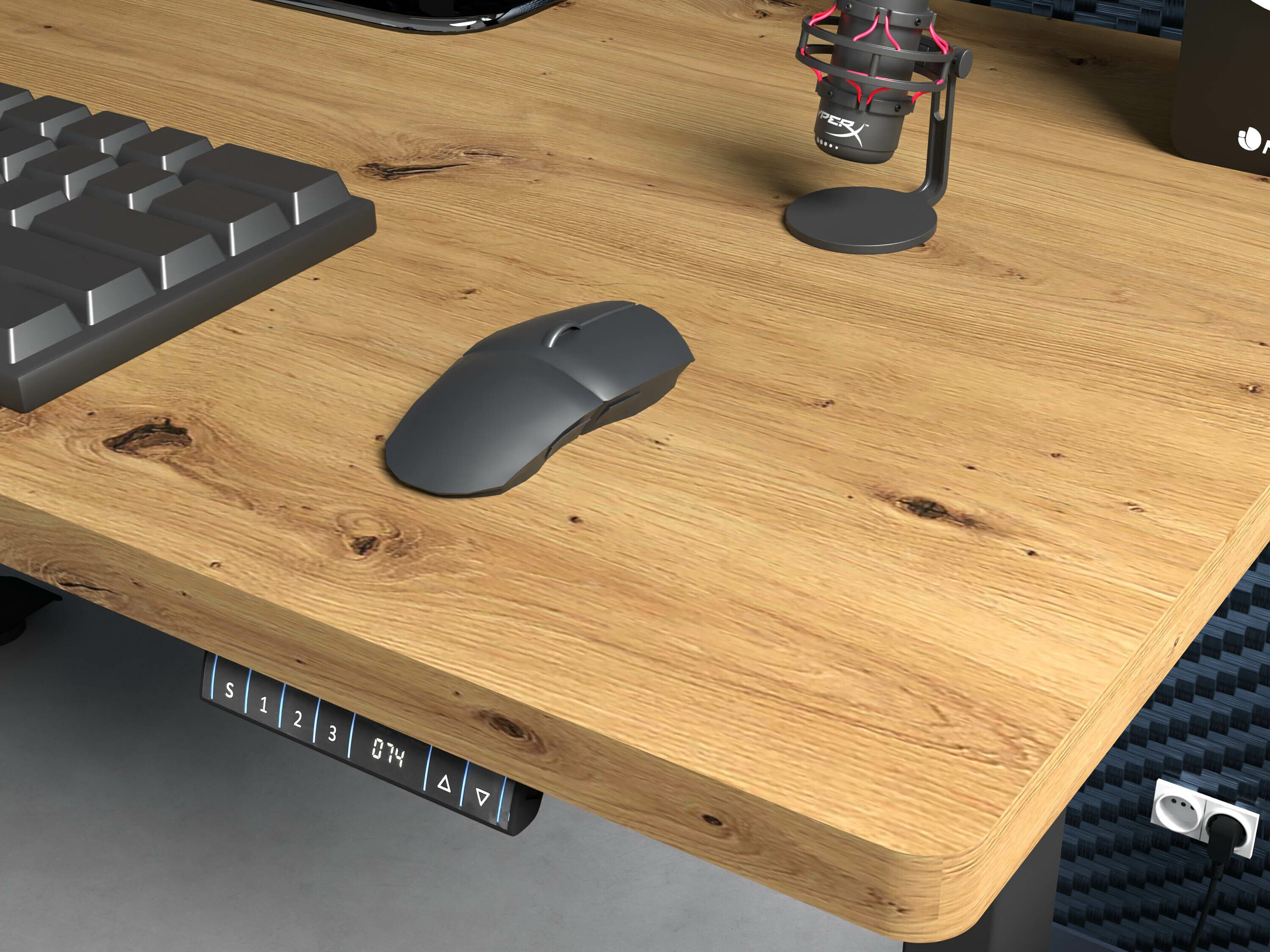 Reguleeritava kõrgusega töölaud Buffalo 184 (Must)