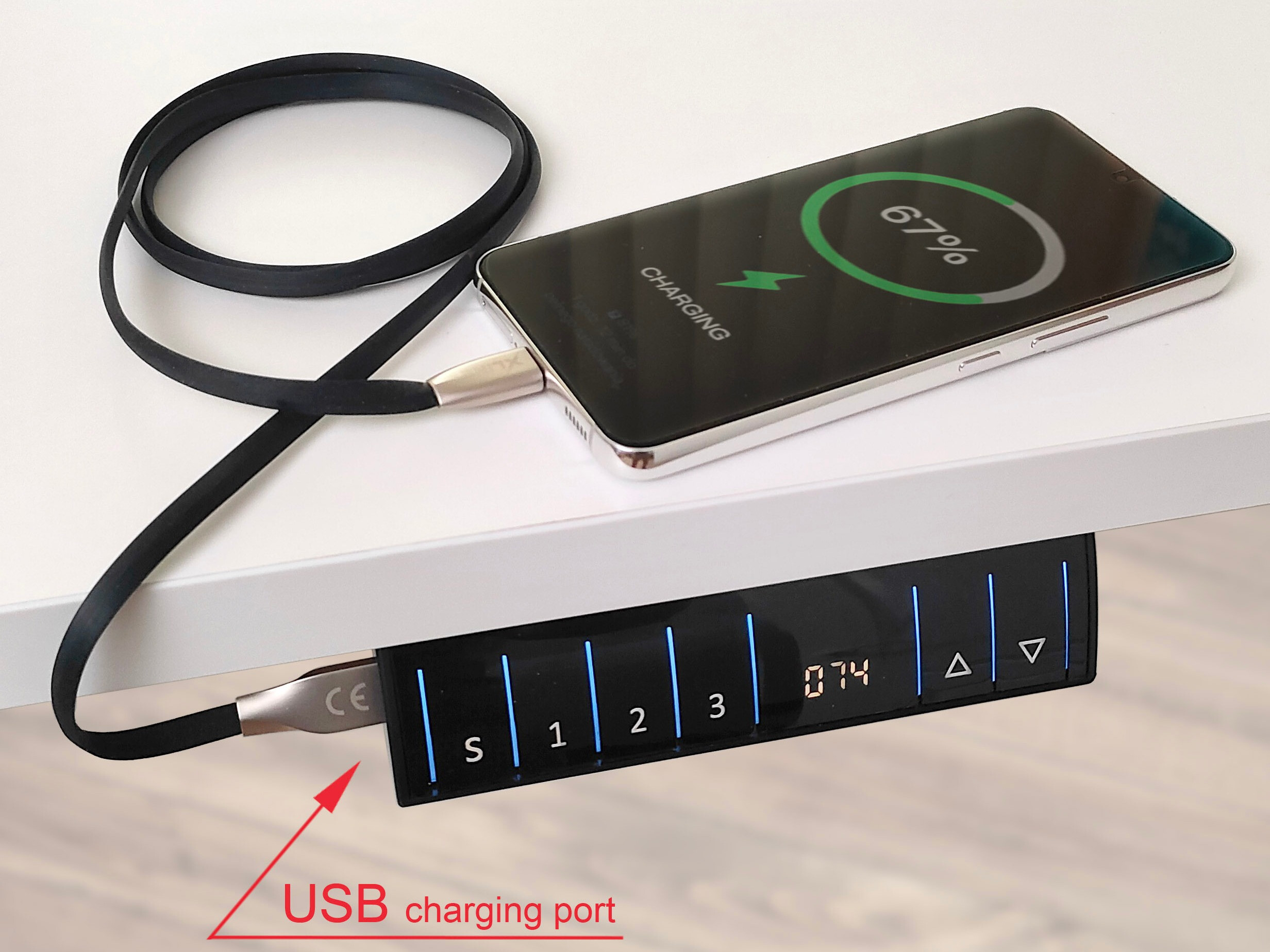 Reguleeritava kõrgusega töölaud Buffalo 184 (Must)