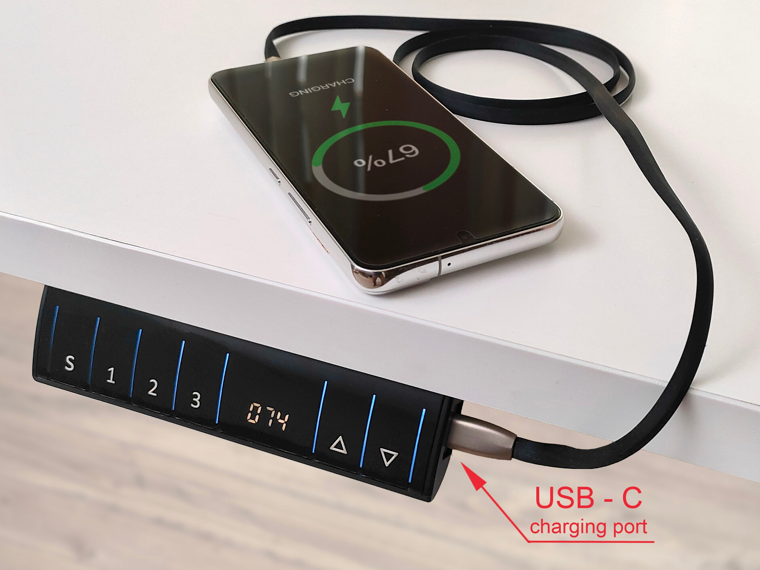 Reguleeritava kõrgusega töölaud Buffalo 184 (Must)