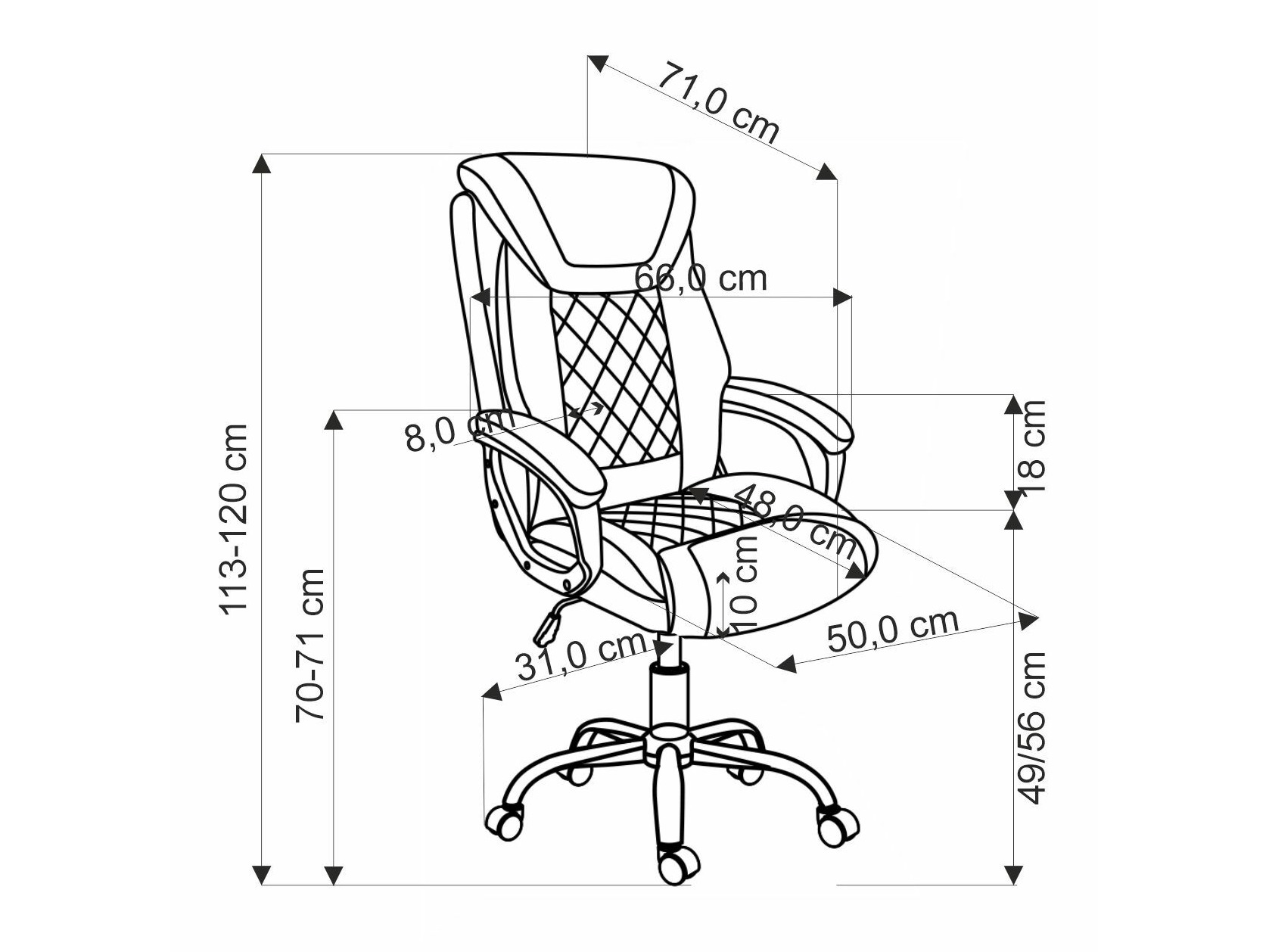 Kontoritool Houston 1602 (Must)
