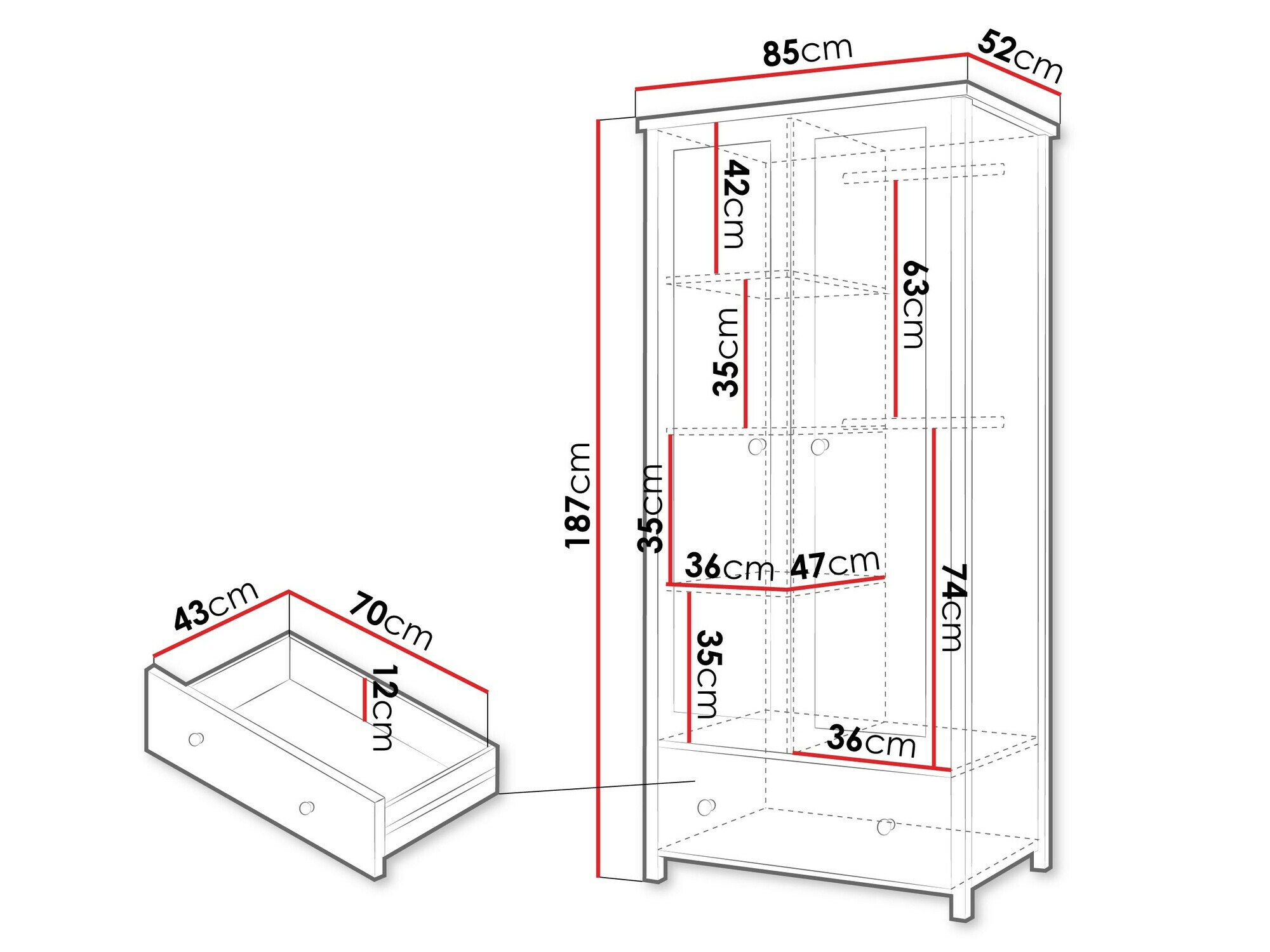 Riidekapp Romelbo 145 (Beež + Tamm)
