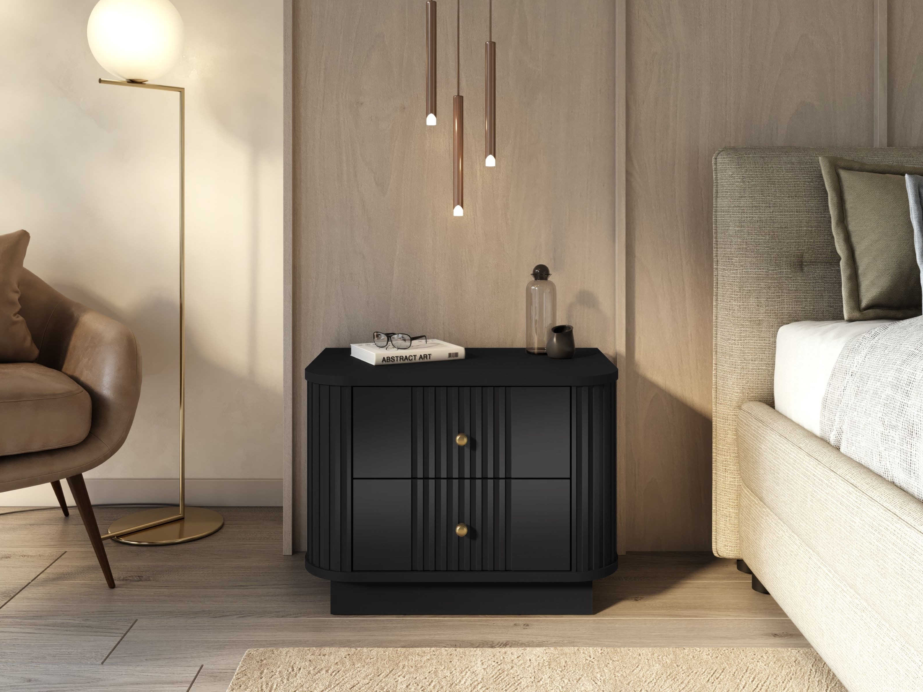 Öökappide komplekt Levfene 105 (Must)