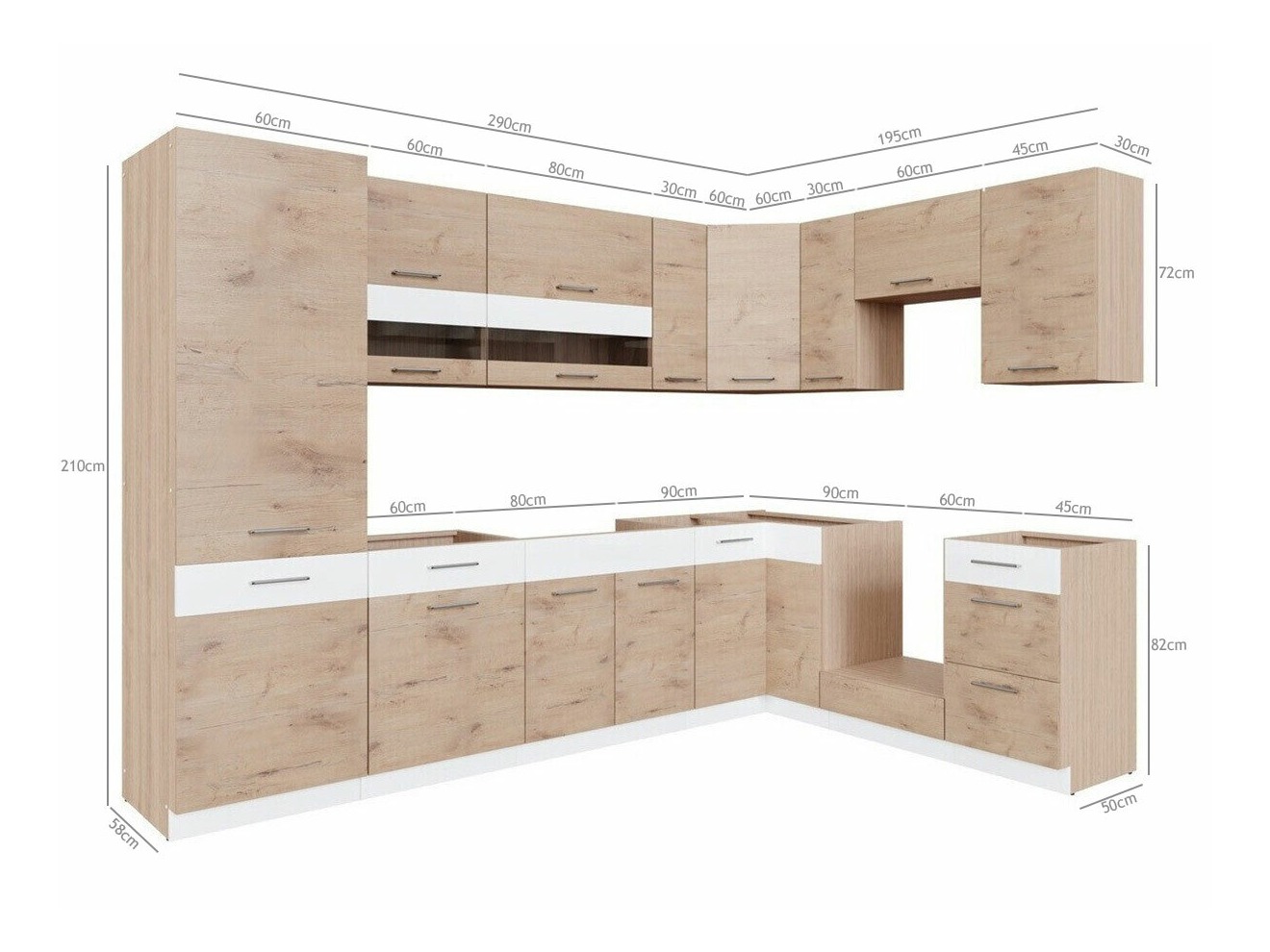 Moodul köögikomplekt Mode Beech 130