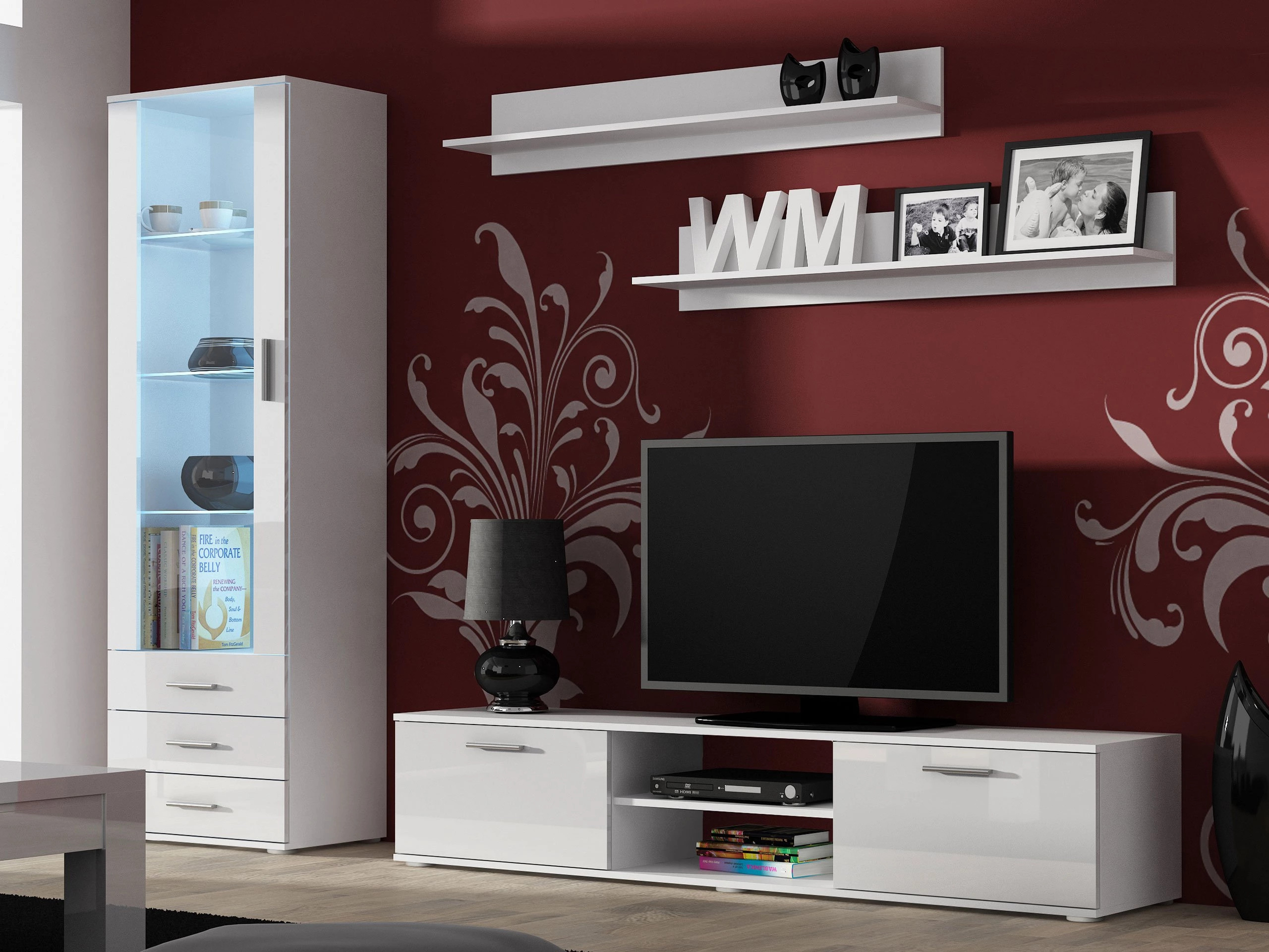 Elutoa komplekt Tornola 107 (Valge + Läikiv valge)