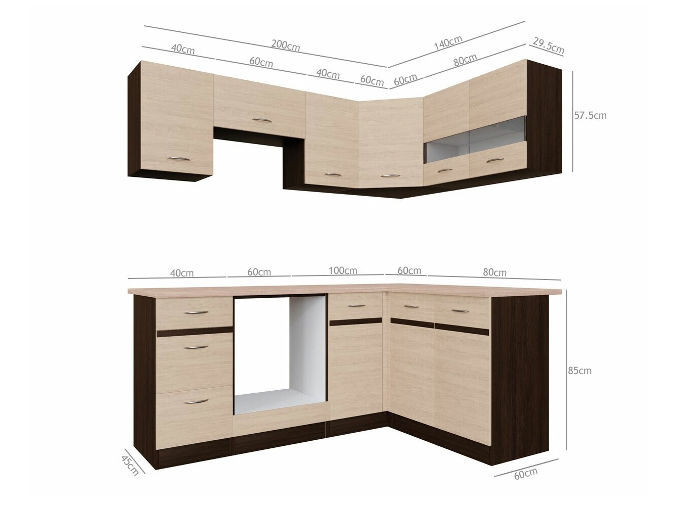 Moodul köögikomplekt Eli Light 115