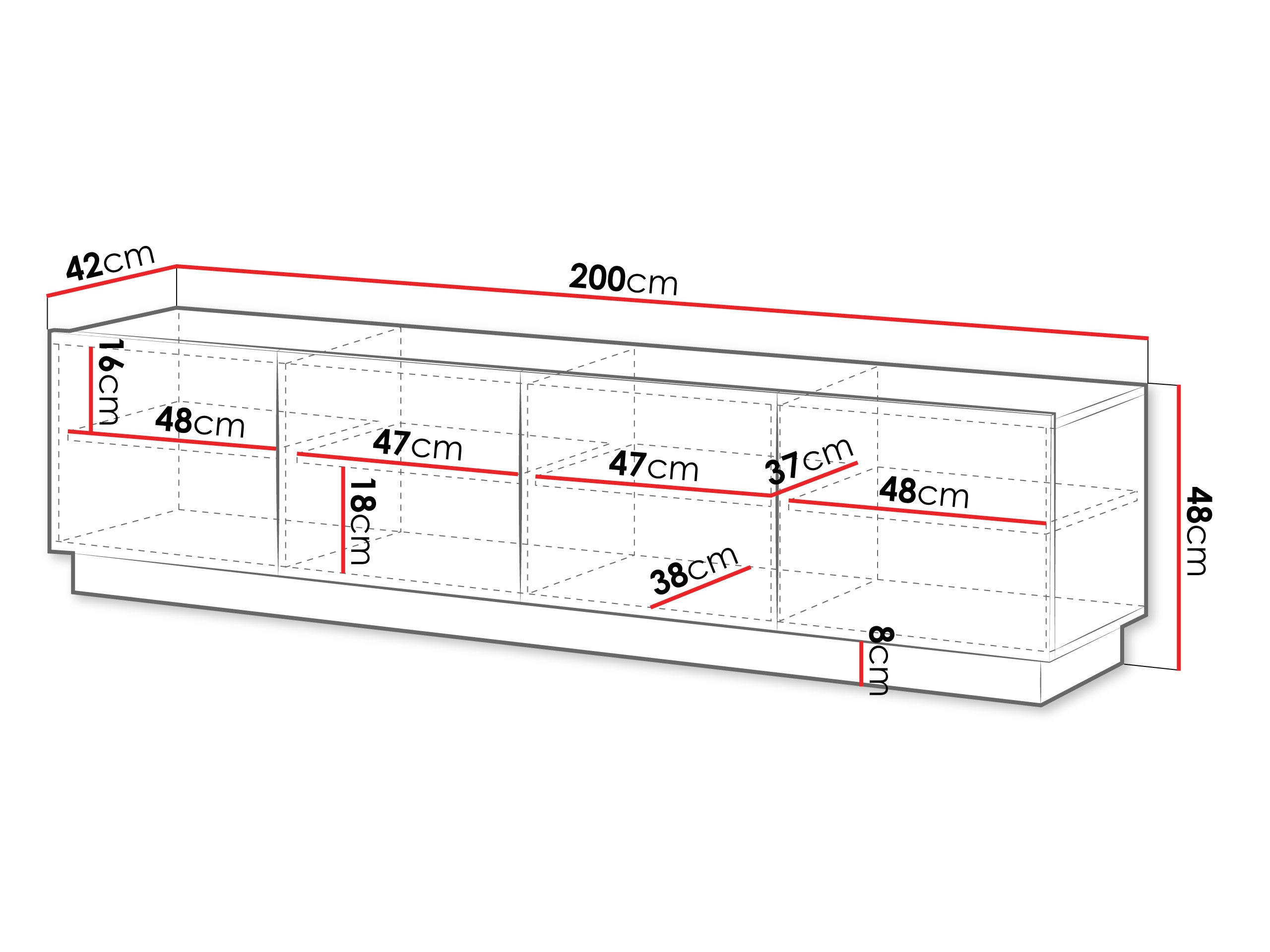 TV-alus Lingua I (Valge)