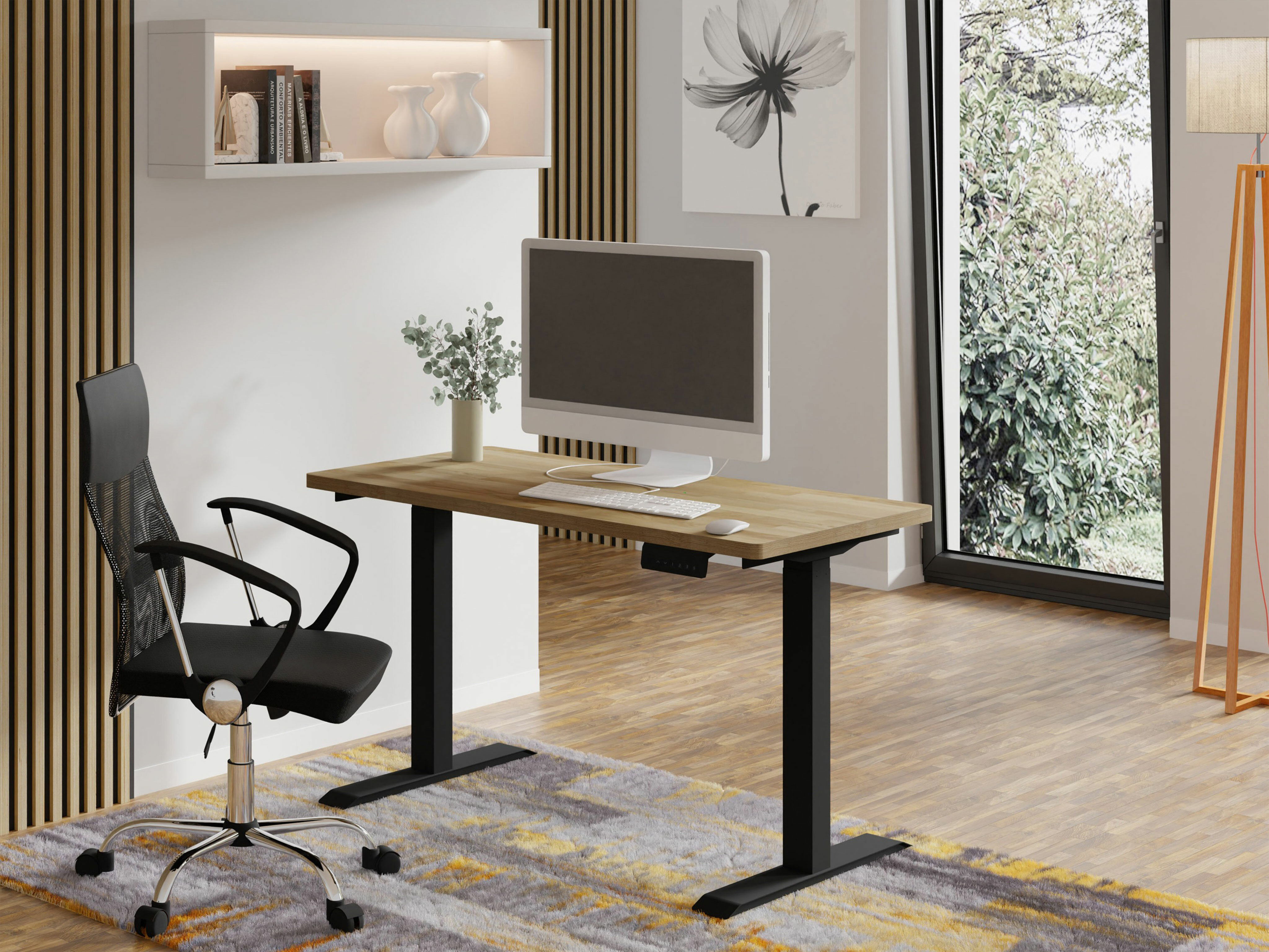 Reguleeritava kõrgusega töölaud Buffalo 200 (Must)