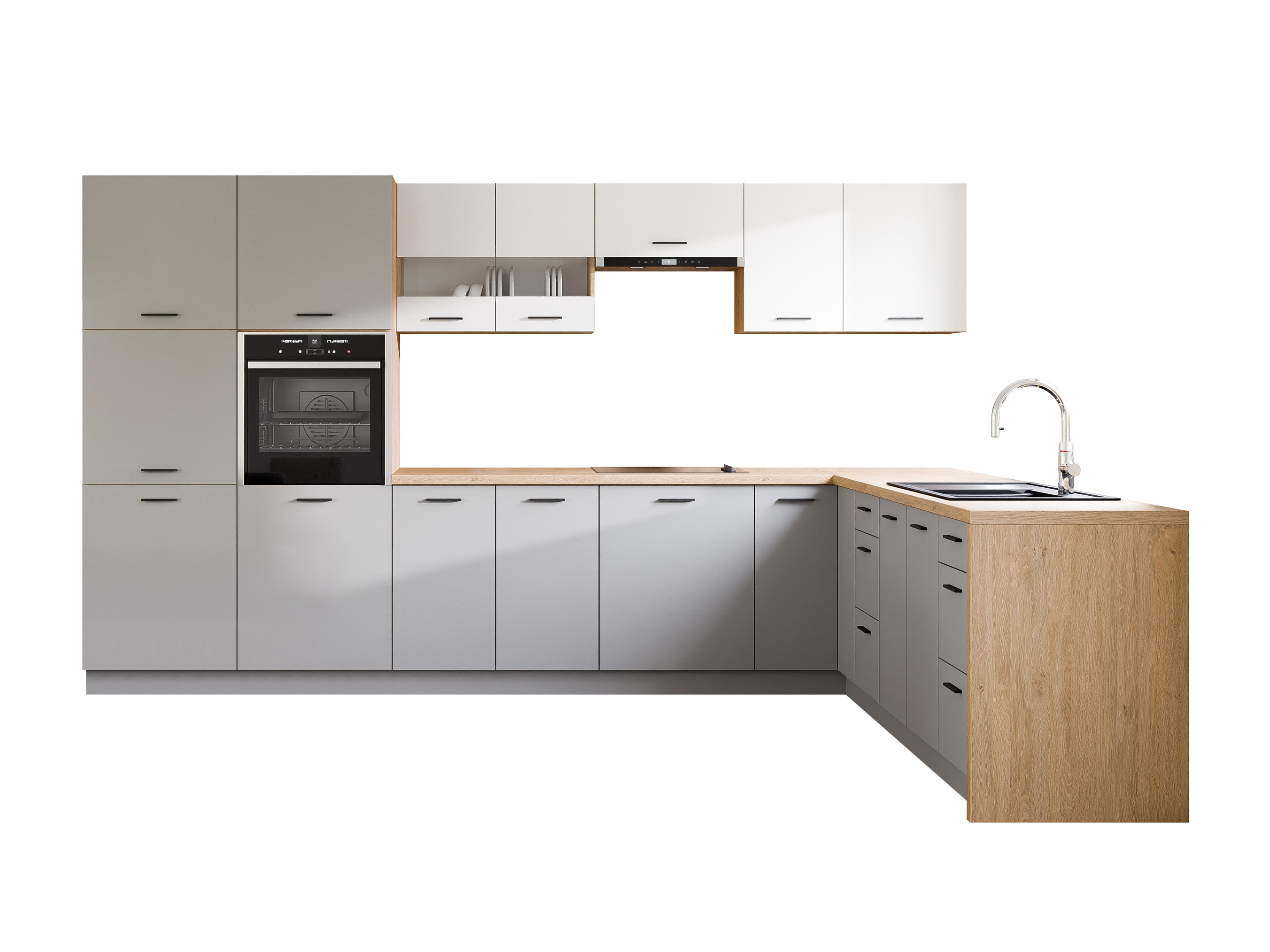 Moodul köögikomplekt Ati White Grey 118