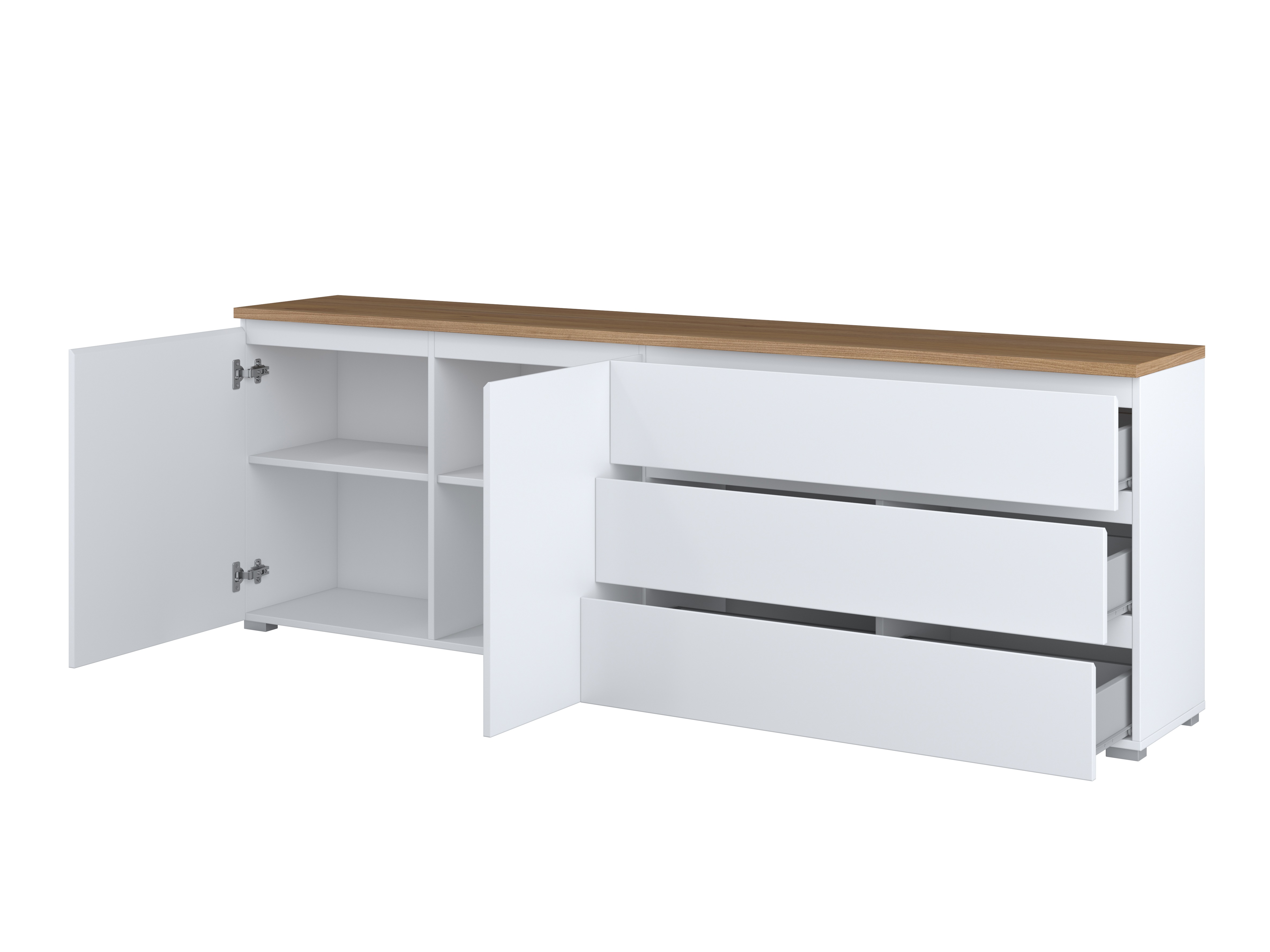 Kummut Baletu 107 (Valge + Tamm)