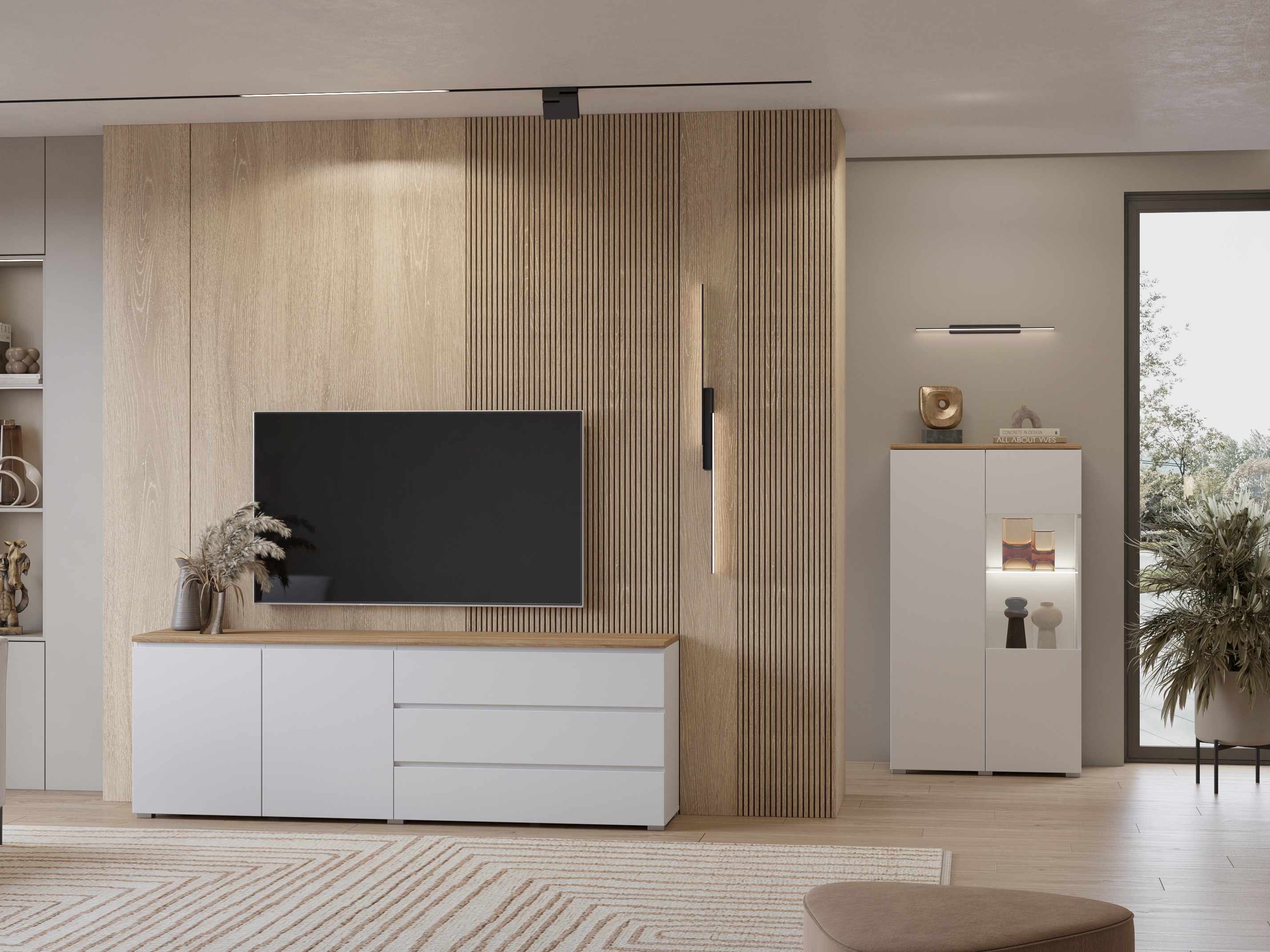 Kummut Baletu 107 (Valge + Tamm)