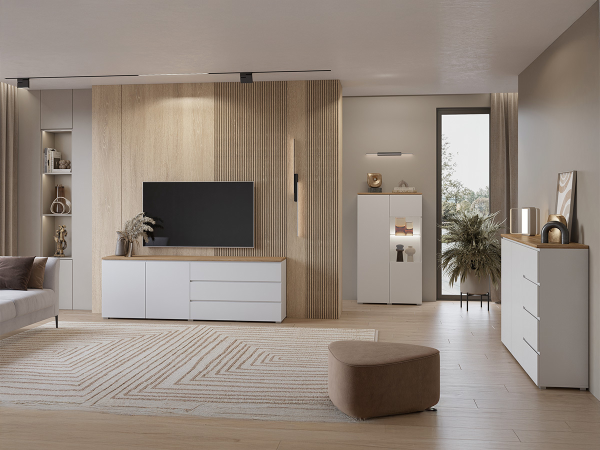 Kummut Baletu 109 (Valge + Tamm)