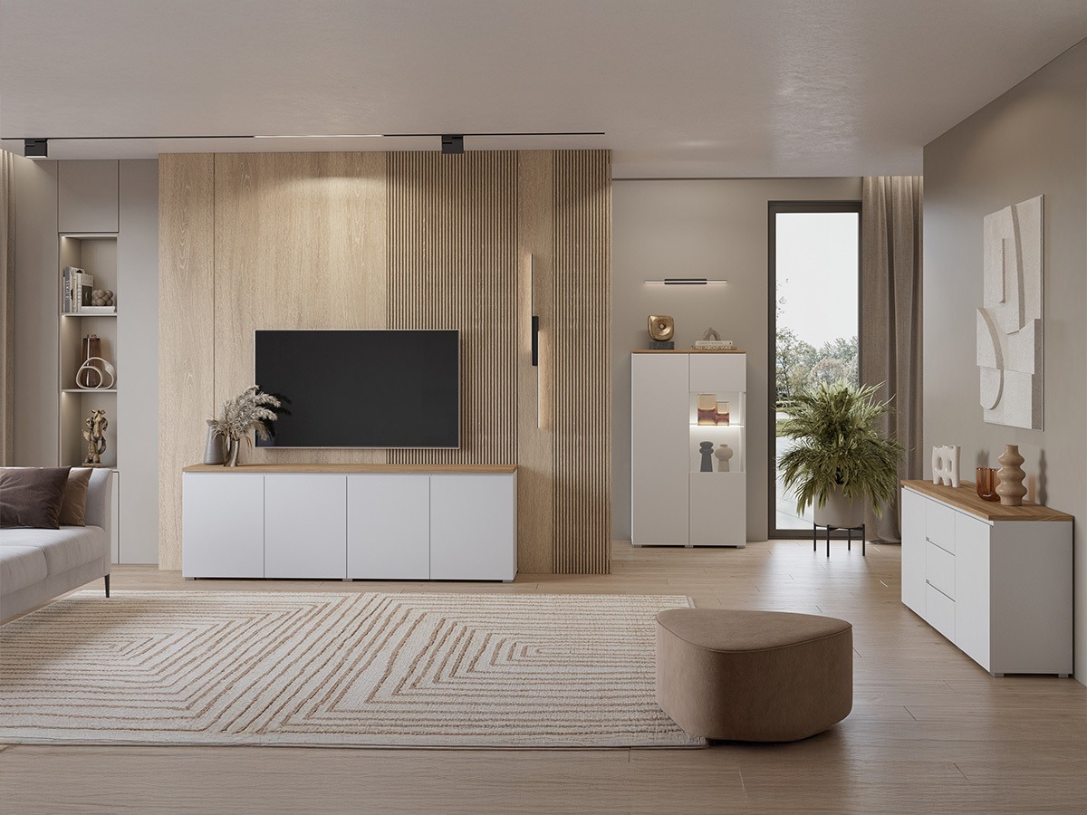 Riiul Baletu 108 (Valge + Tamm)