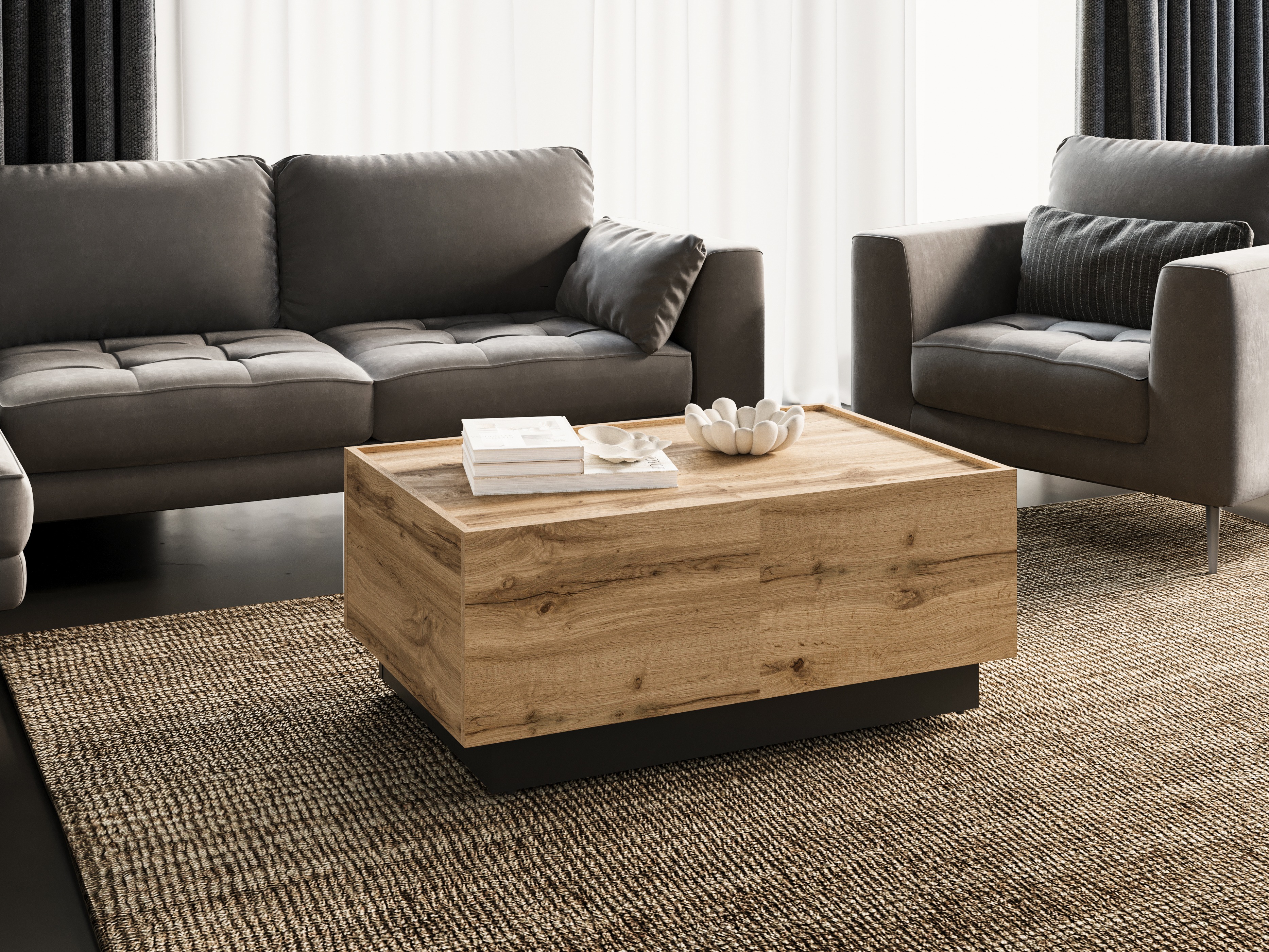 Transformer diivanilaud Austin 380 (Wotani tamm + Must)