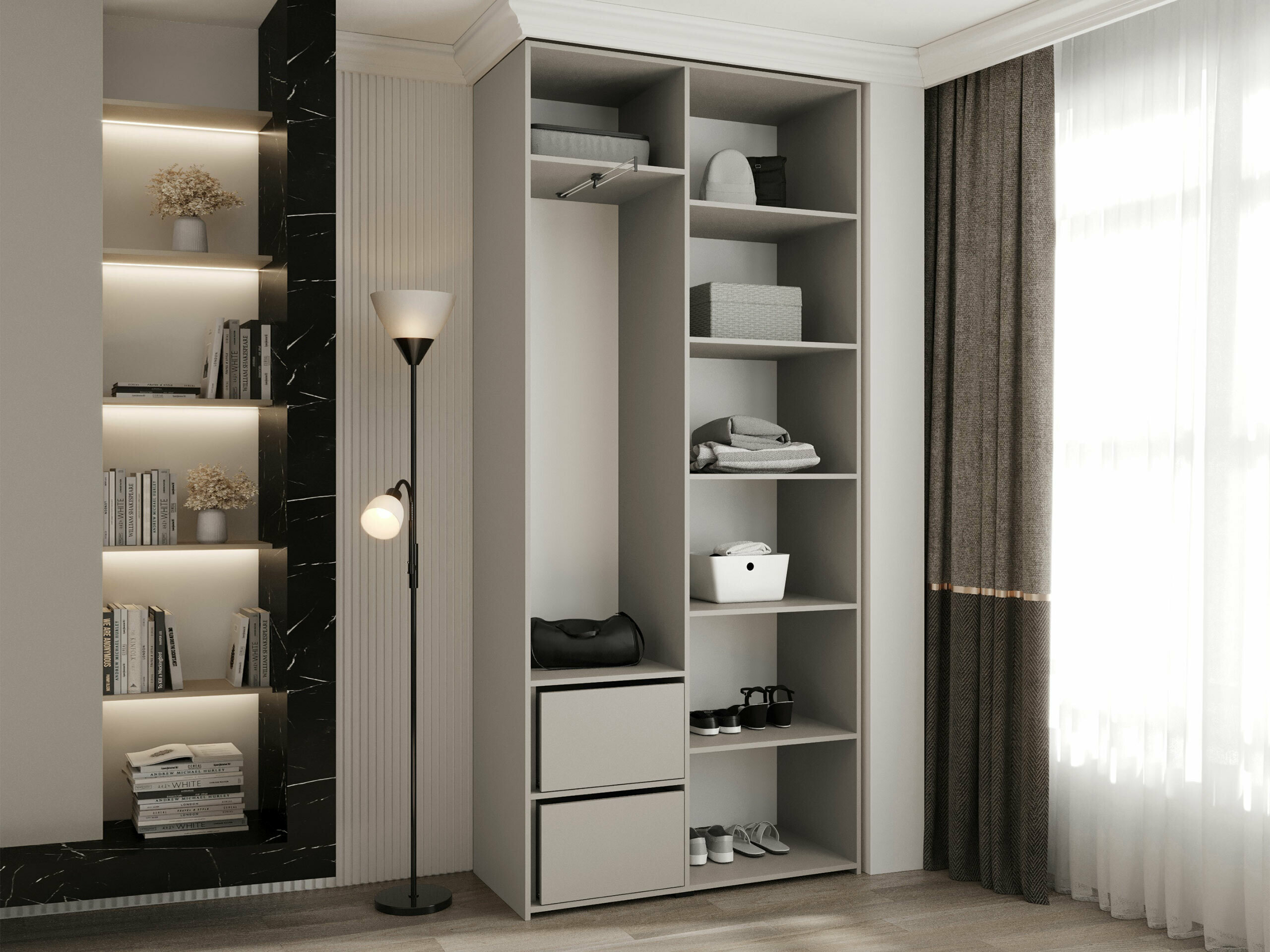 Riidekapp Hartford 572 (Valge)