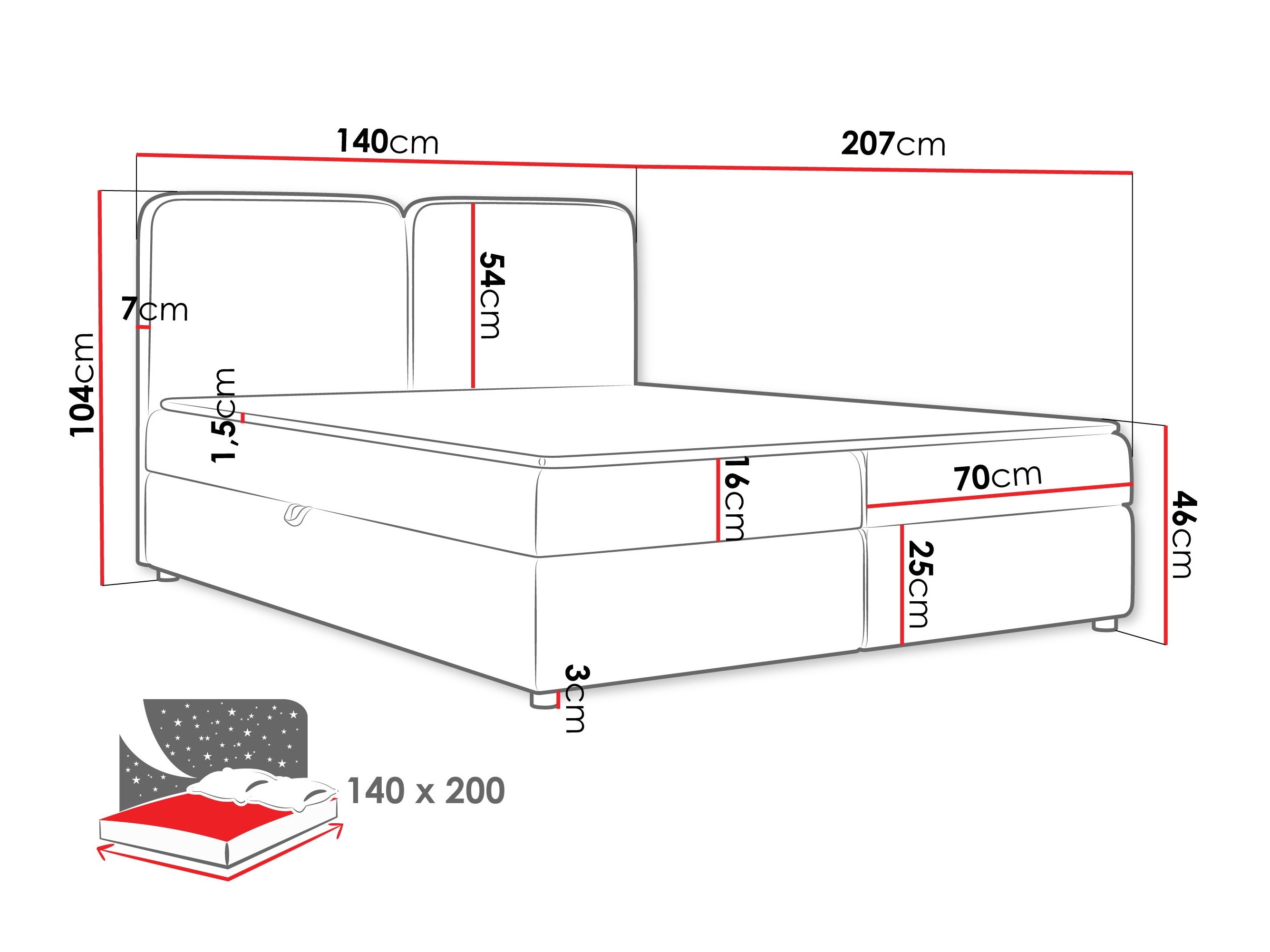 Kontinentaalvoodi Stonecrest 109 (Taro 98)
