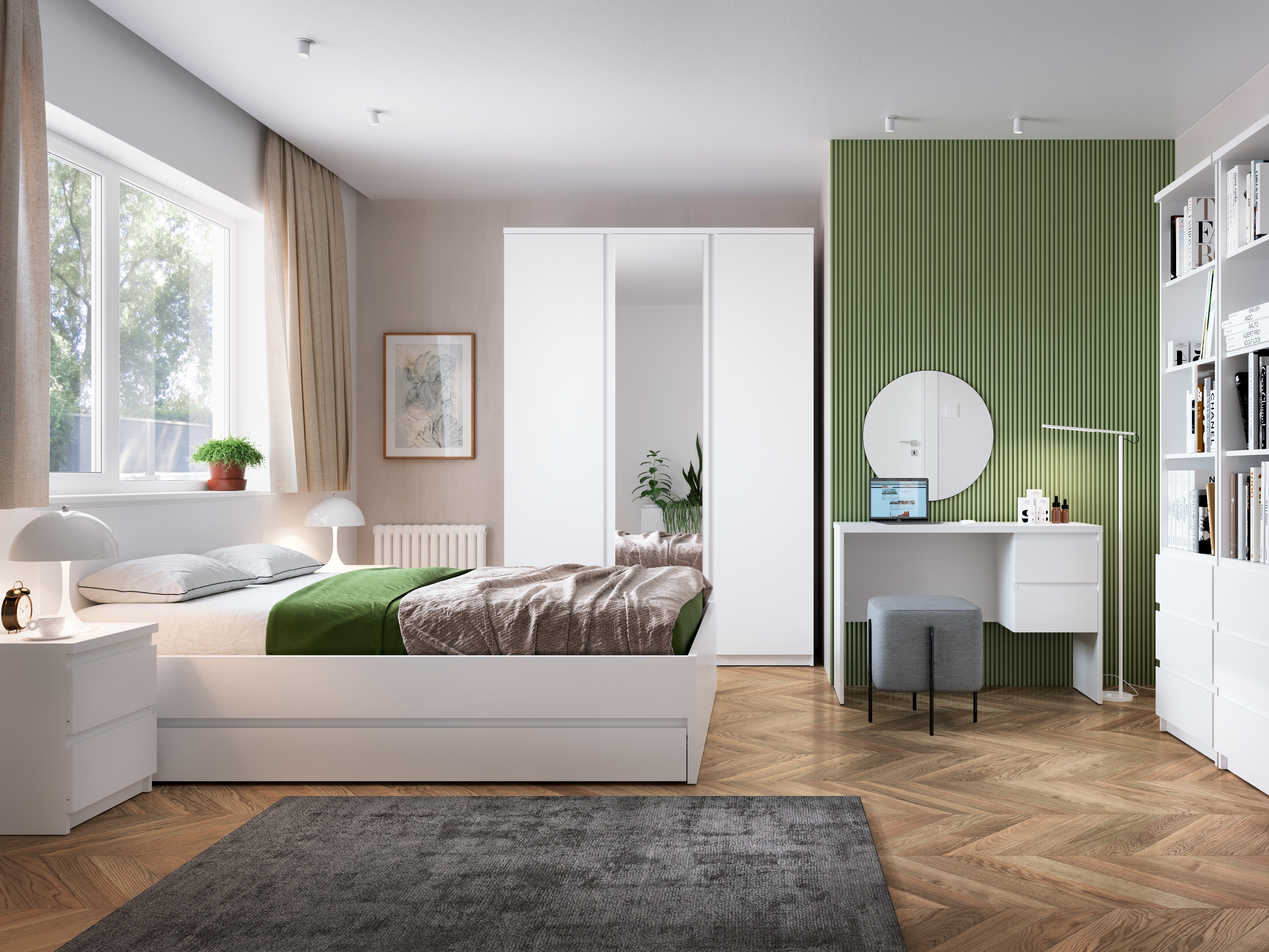 Voodi Merfere 131 (Valge)