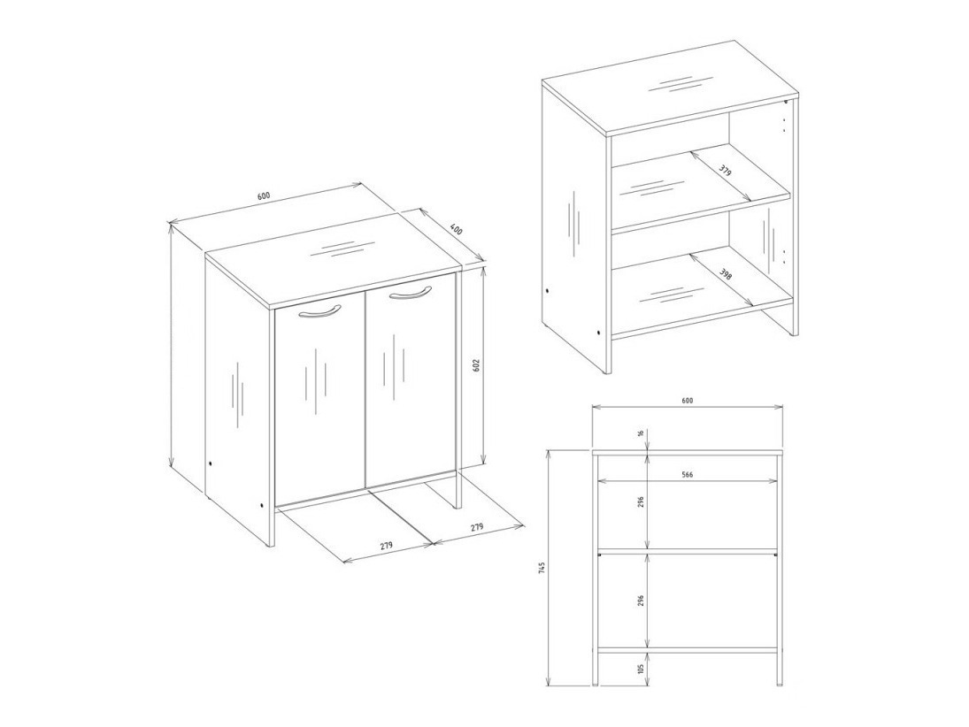 Vannitoa põrandakapp kraanikausile Servou 104