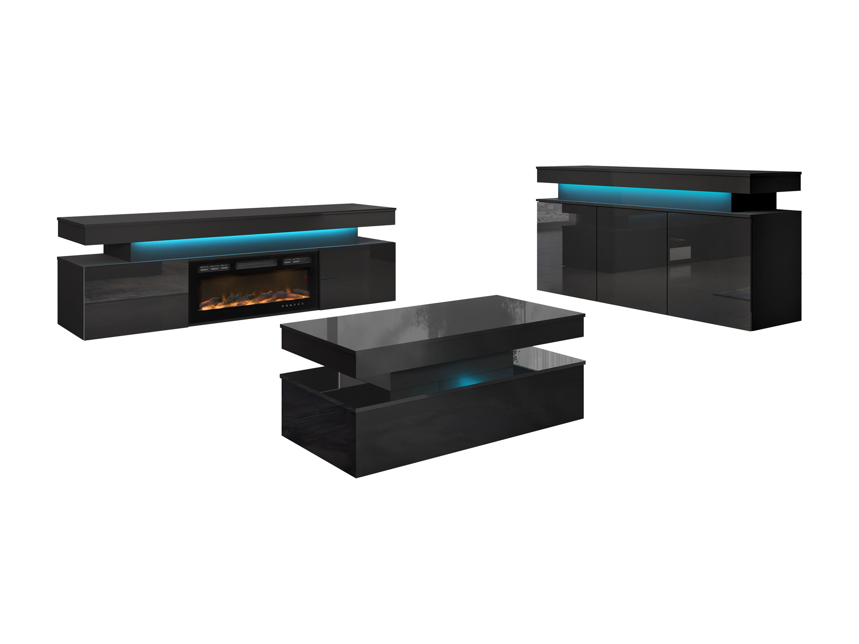 Elutoa komplekt Monfero 106 (Must + Läikiv must)