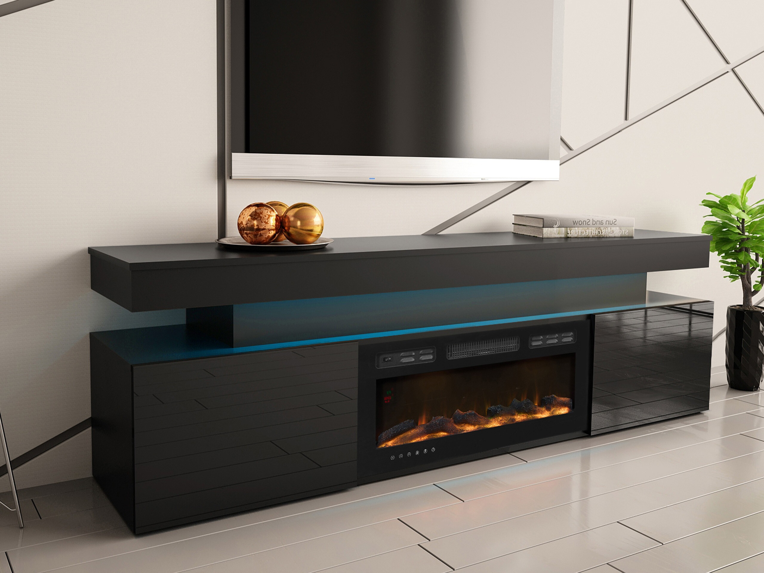 TV-alus Monfero 104 (Must + Läikiv must)