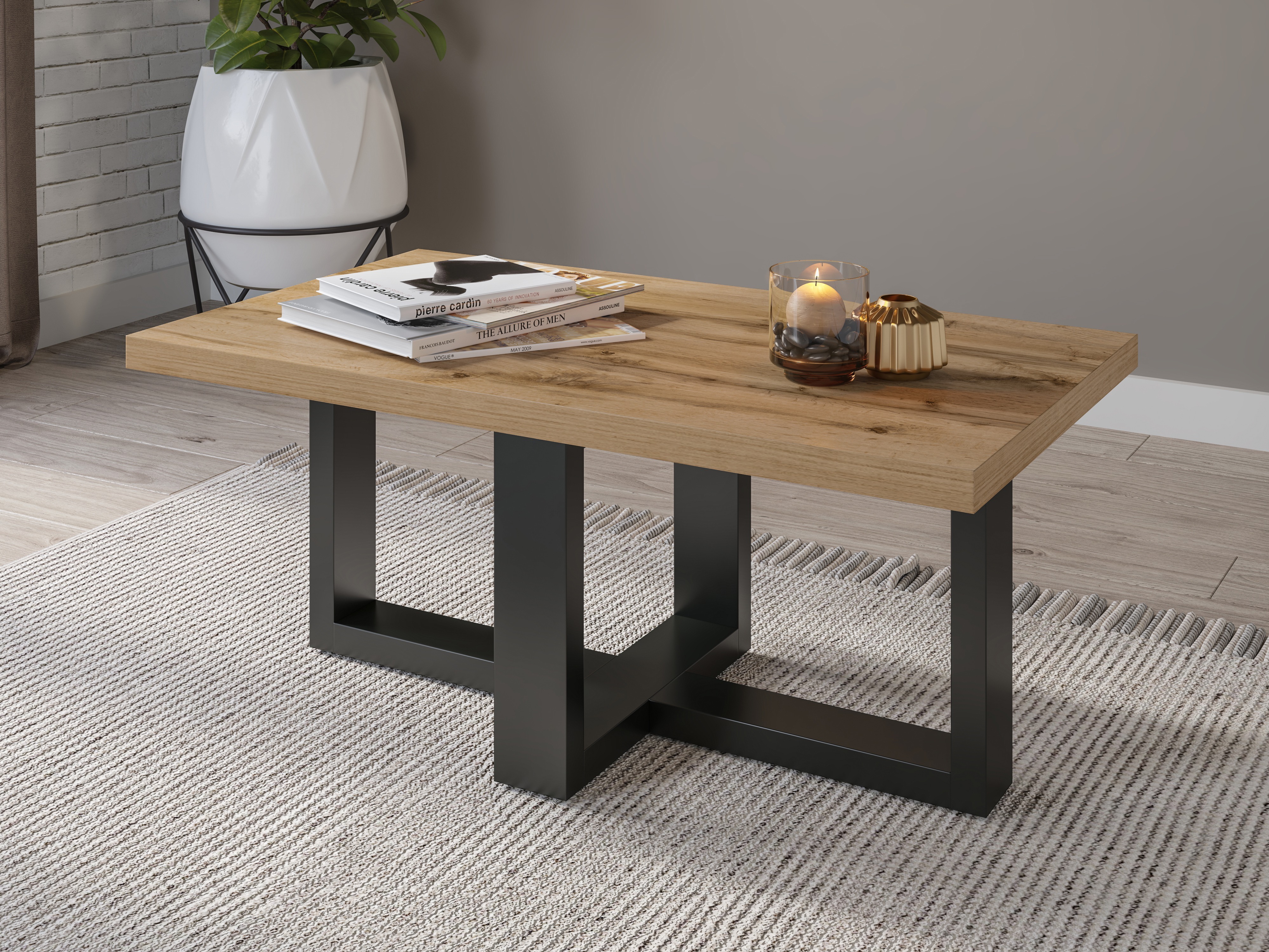 Diivanilaud Austin 317 (Must + Wotani tamm)