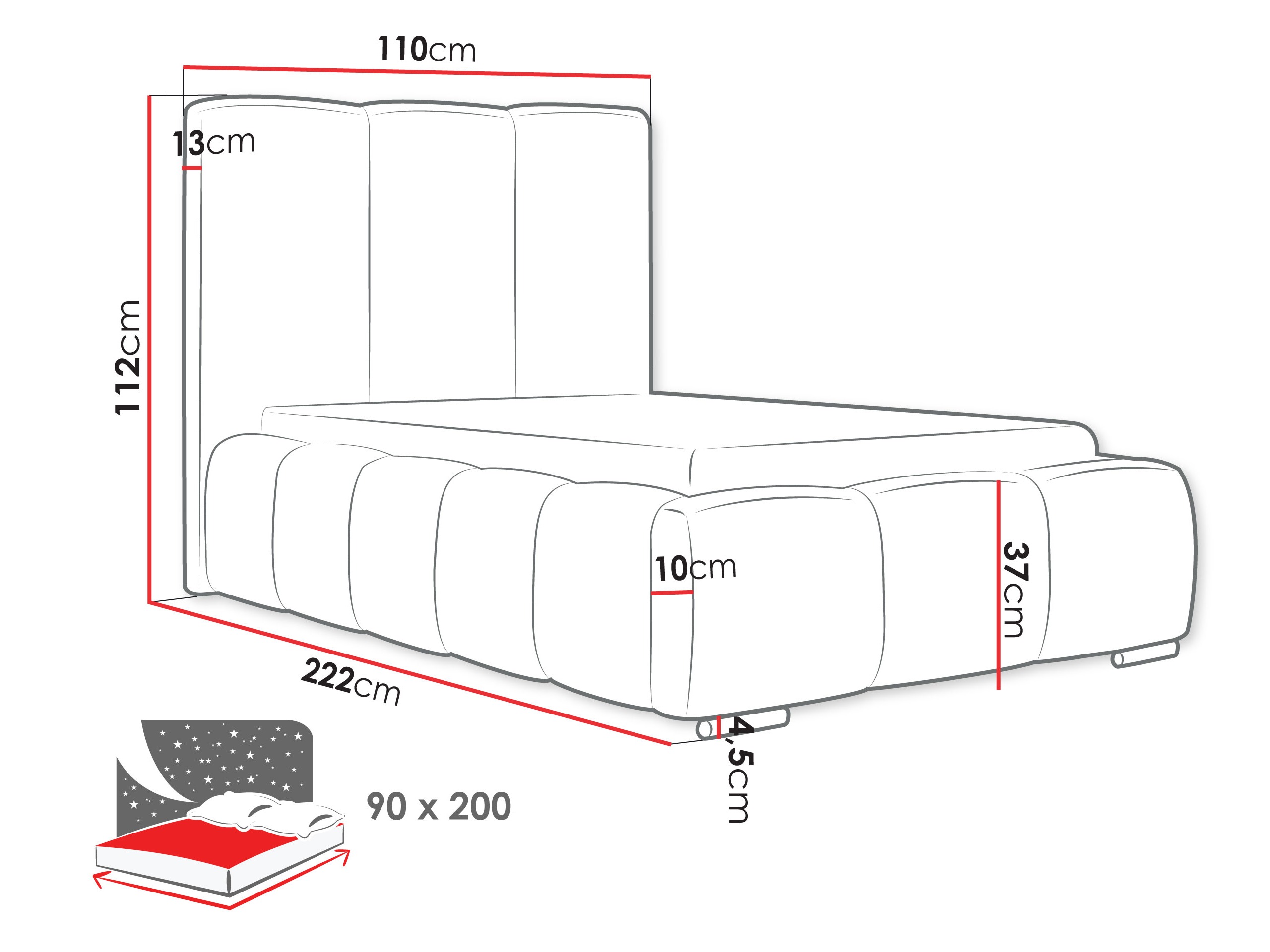Voodi TrendyNest Alceus II (Kronos 09)