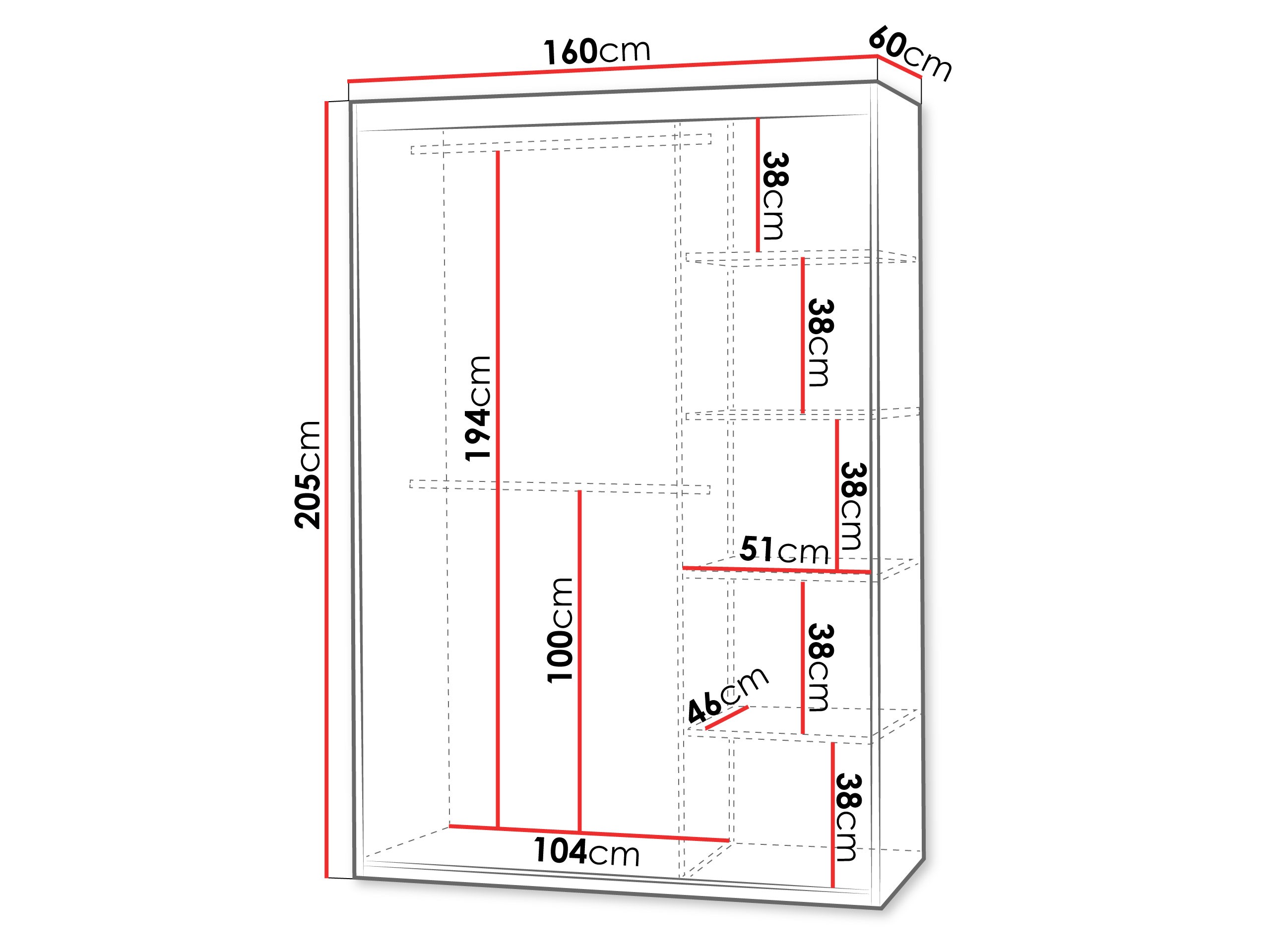 Riidekapp Apopka 103 (Kašmiir)