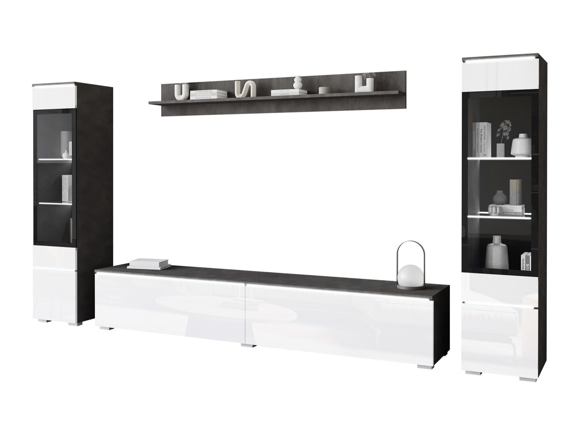 Elutoa komplekt Mirfivo 101 (Matera hall + Läikiv valge)