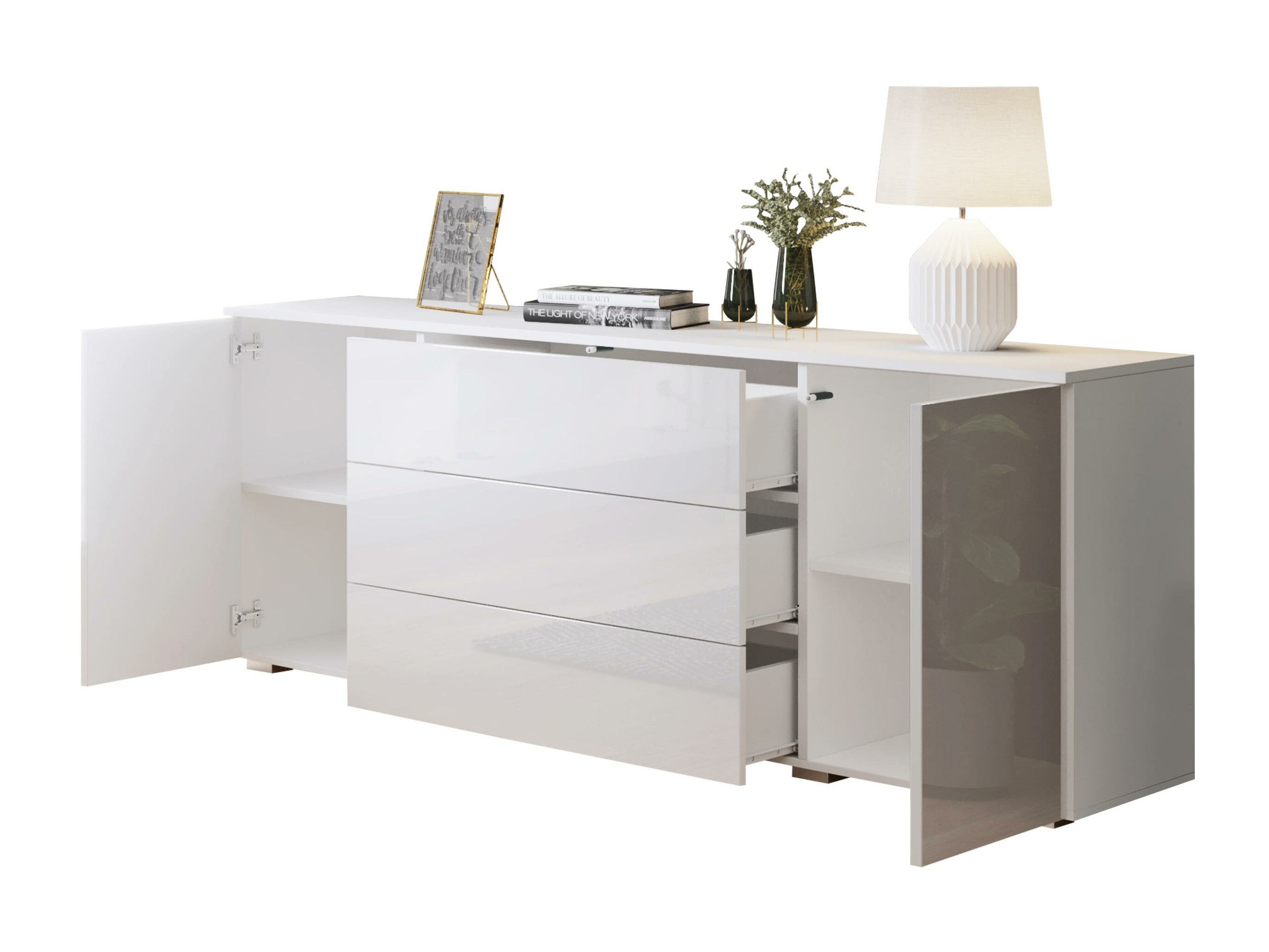 Kummut Sarasota 129 (Valge + Läikiv hall)