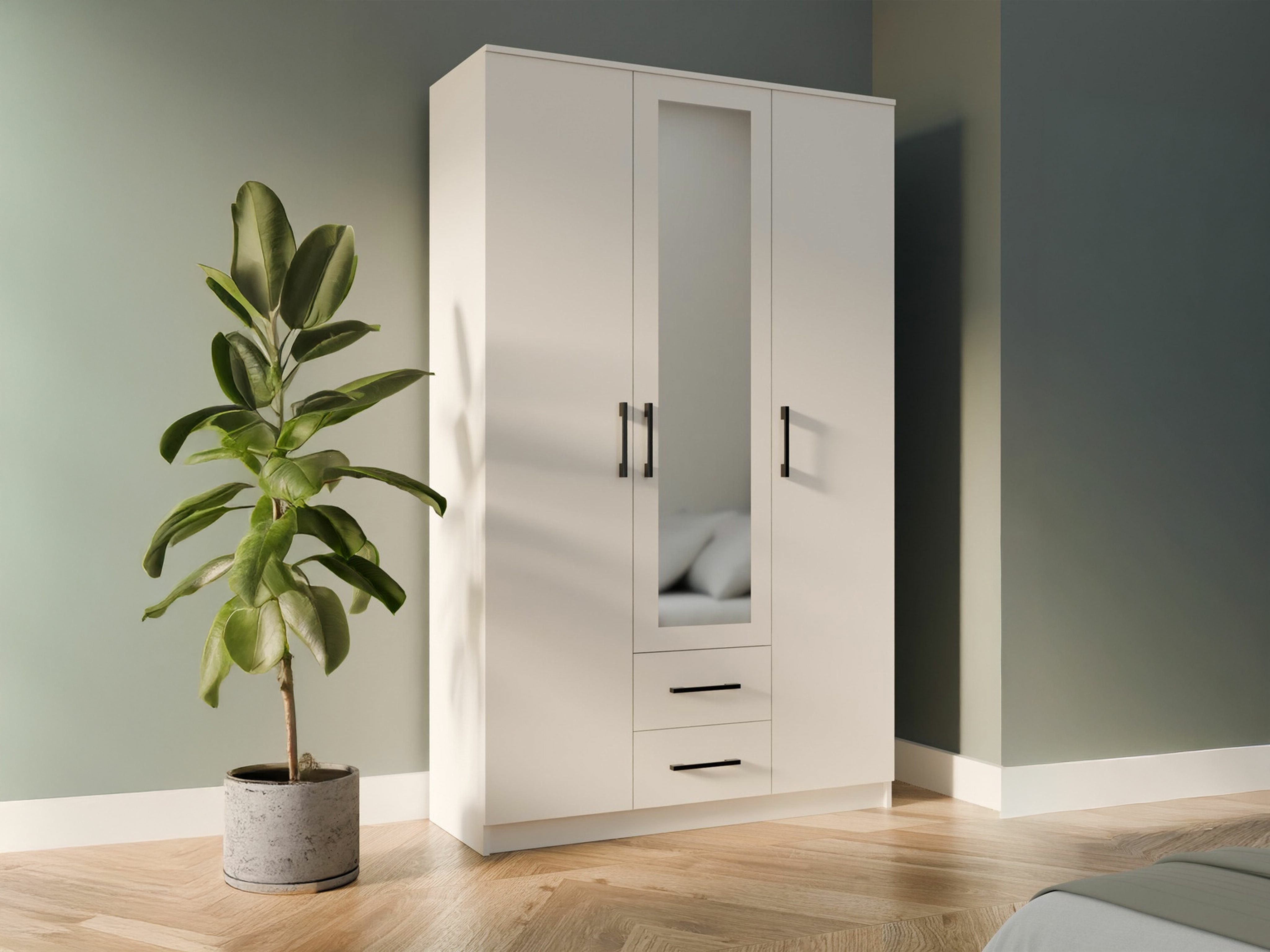 Riidekapp Mandeville 116 (Valge)