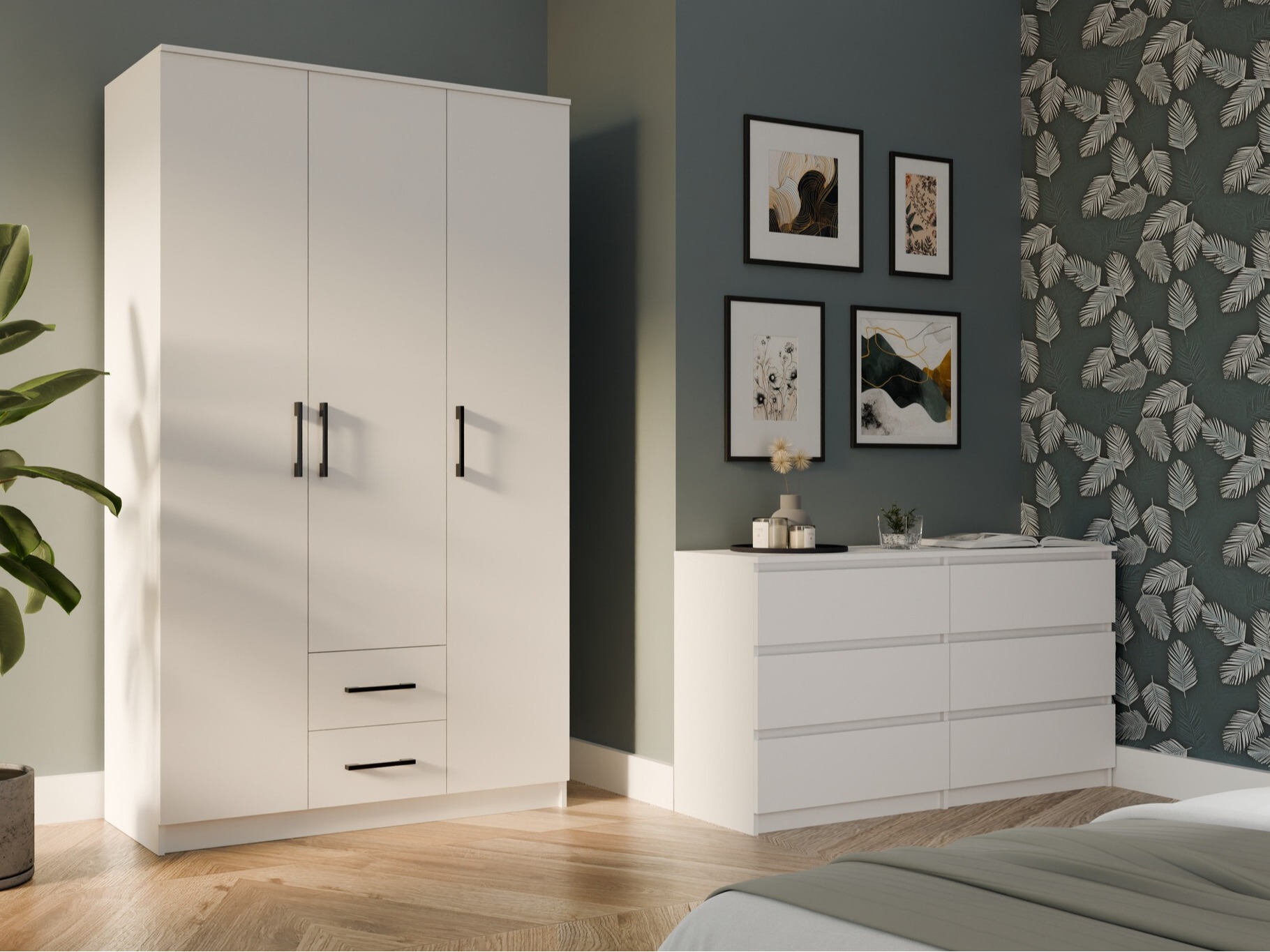 Riidekapp Mandeville 116 (Valge)