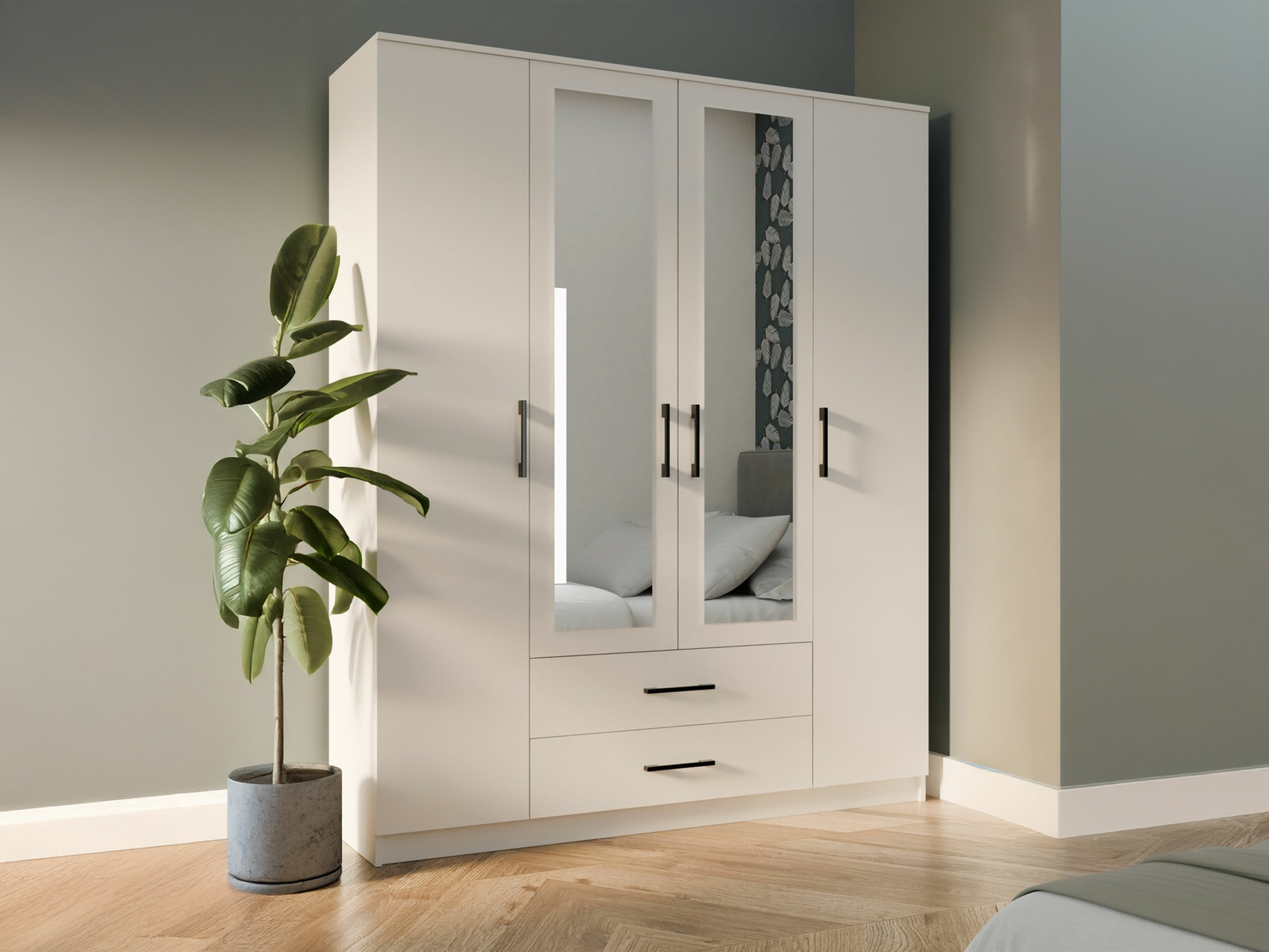 Riidekapp Mandeville 117 (Valge)