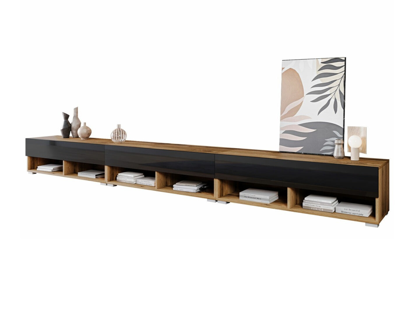 TV-alus Sarasota 144 (Wotani tamm + Läikiv must)