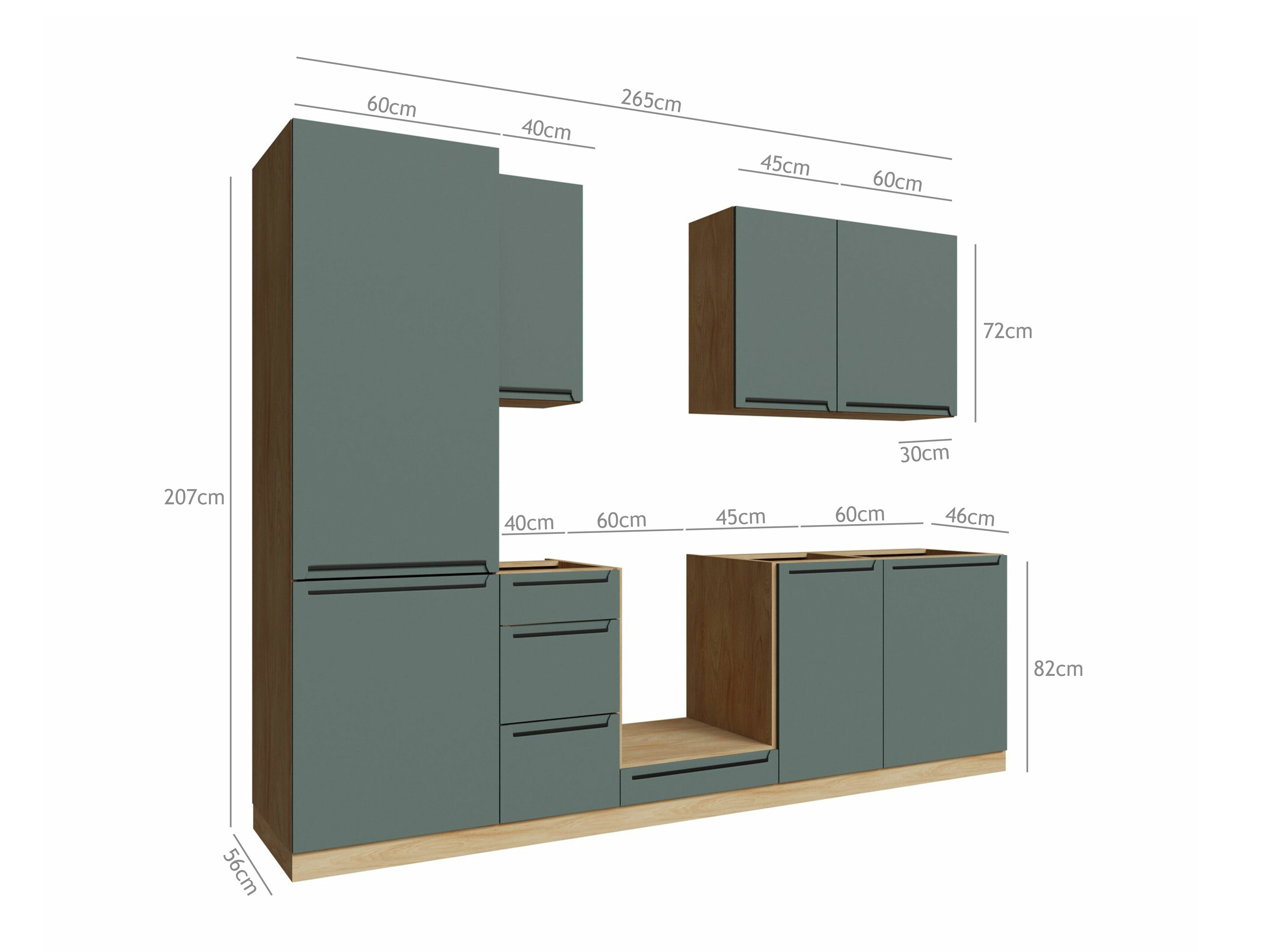 Moodul köögikomplekt Riso Green 168