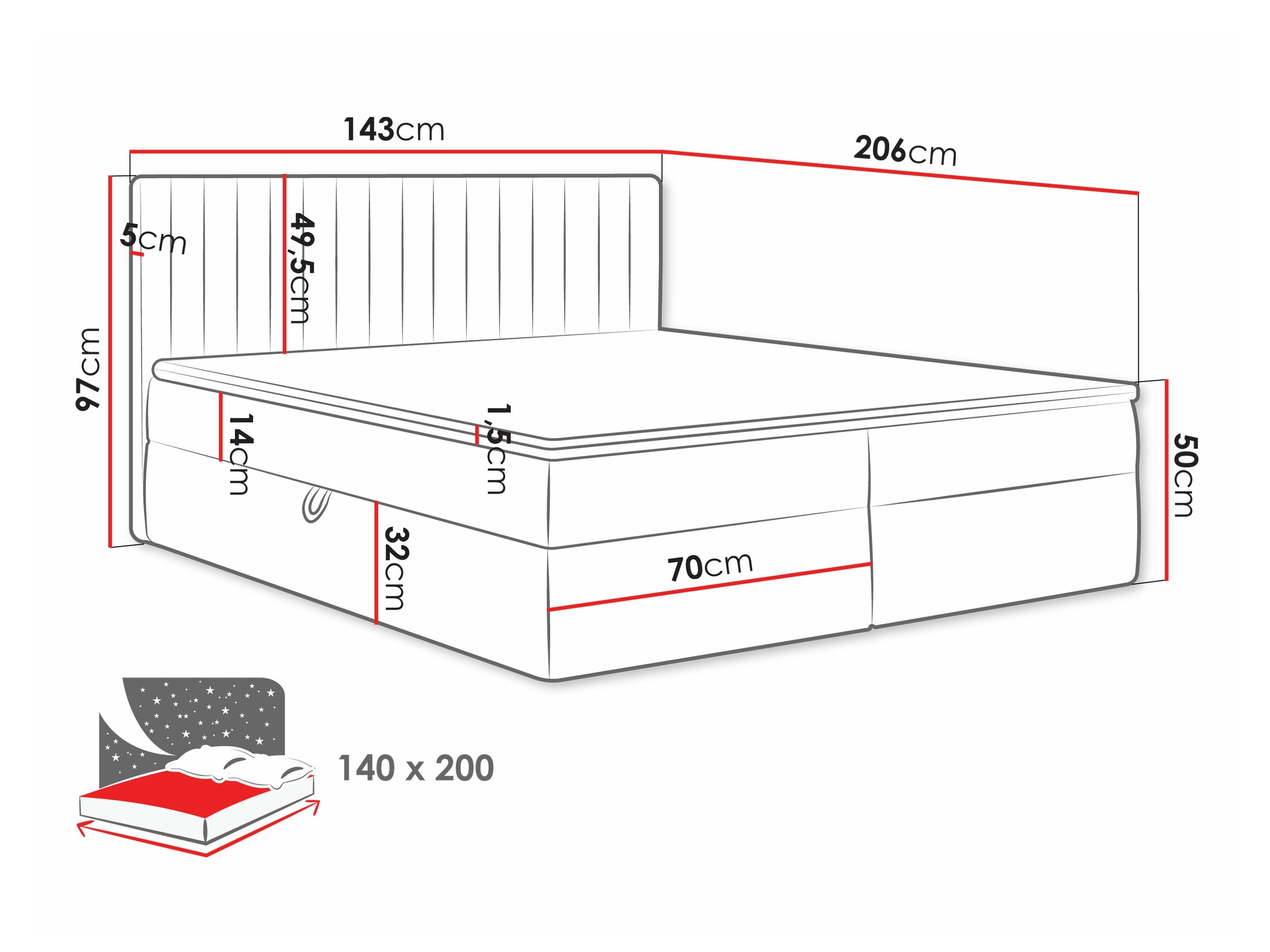 Kontinentaalvoodi Comfivo Apis I (Manila 02)