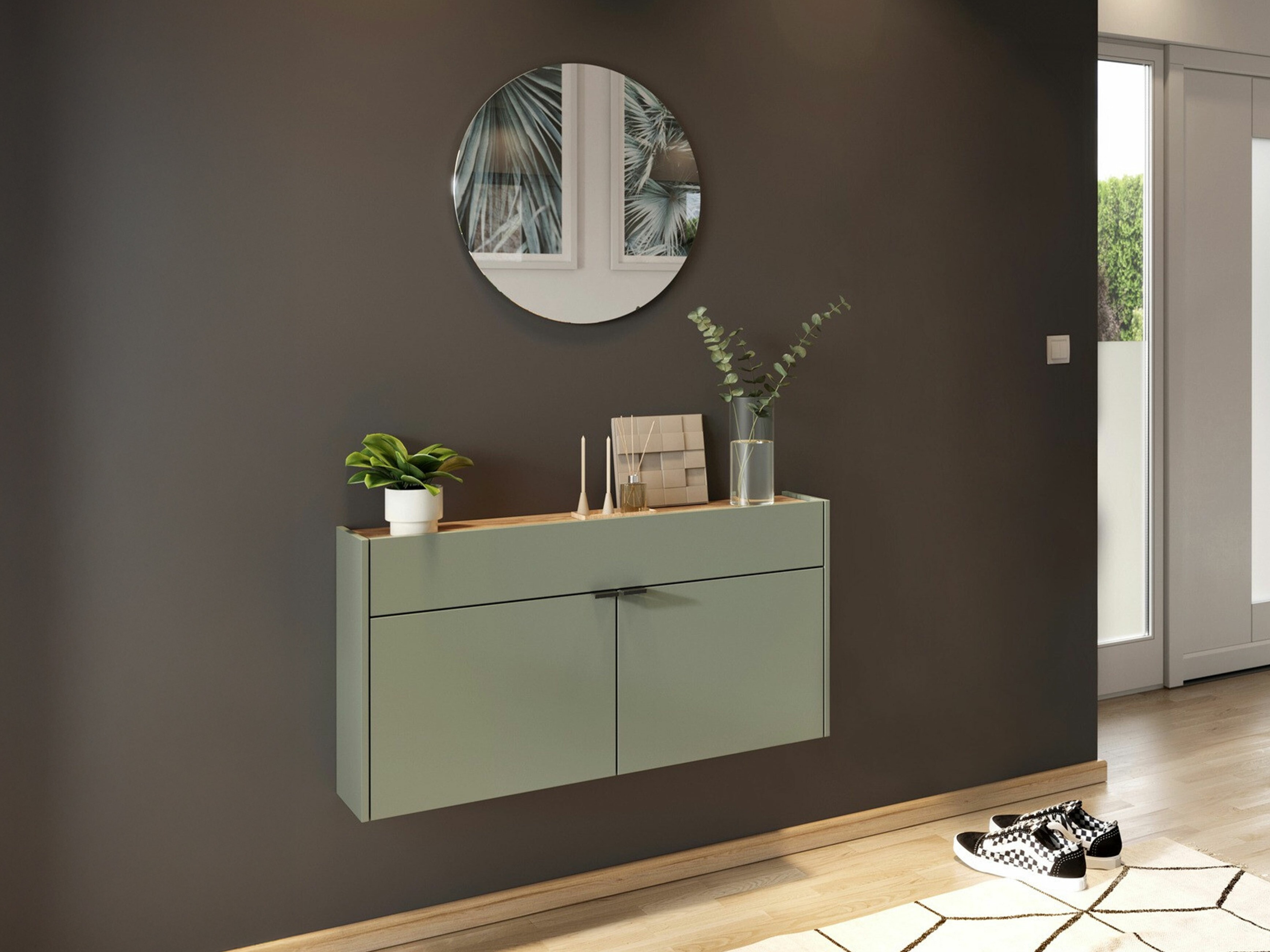 Esikukomplekt Cirsale 106 (Tolmune roheline + Navarra tamm)