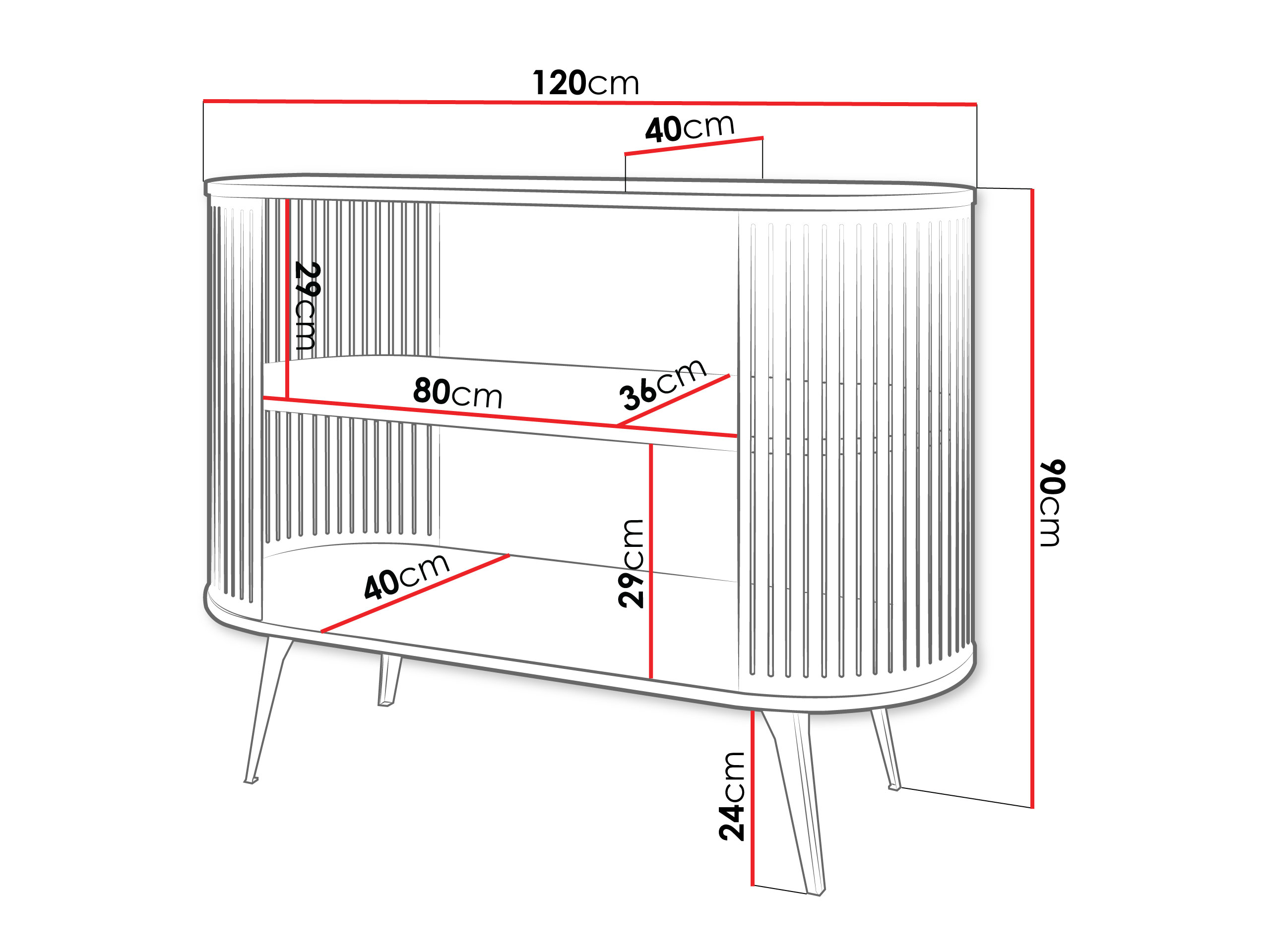 Riiul Sordore 128 (Kuldne + Must)