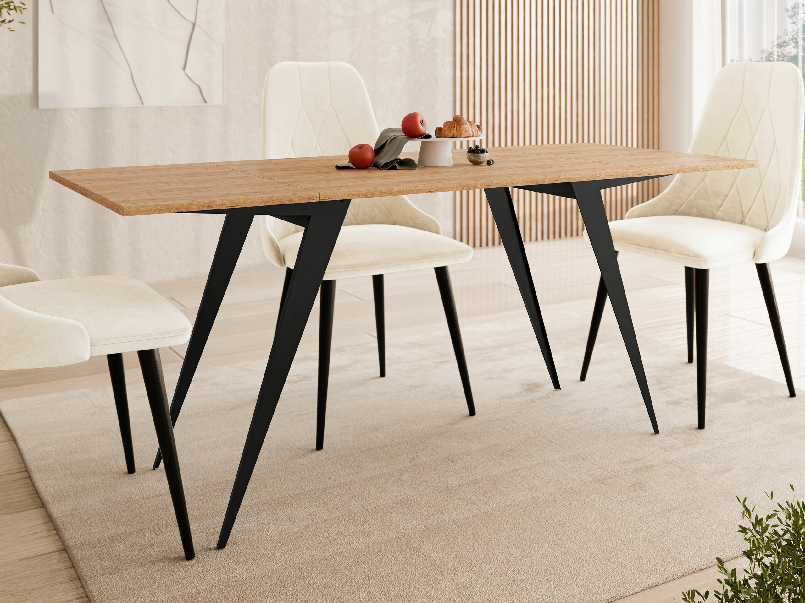 Transformer diivanilaud Oswego 150 (Käsitöö kuldne tamm + Must)