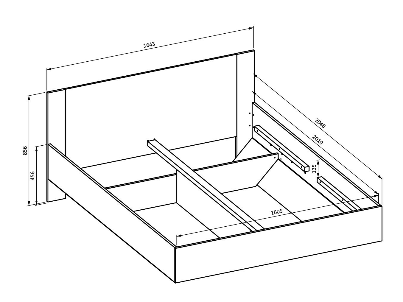 Voodi Mirsevi 106 (160 x 200 cm)